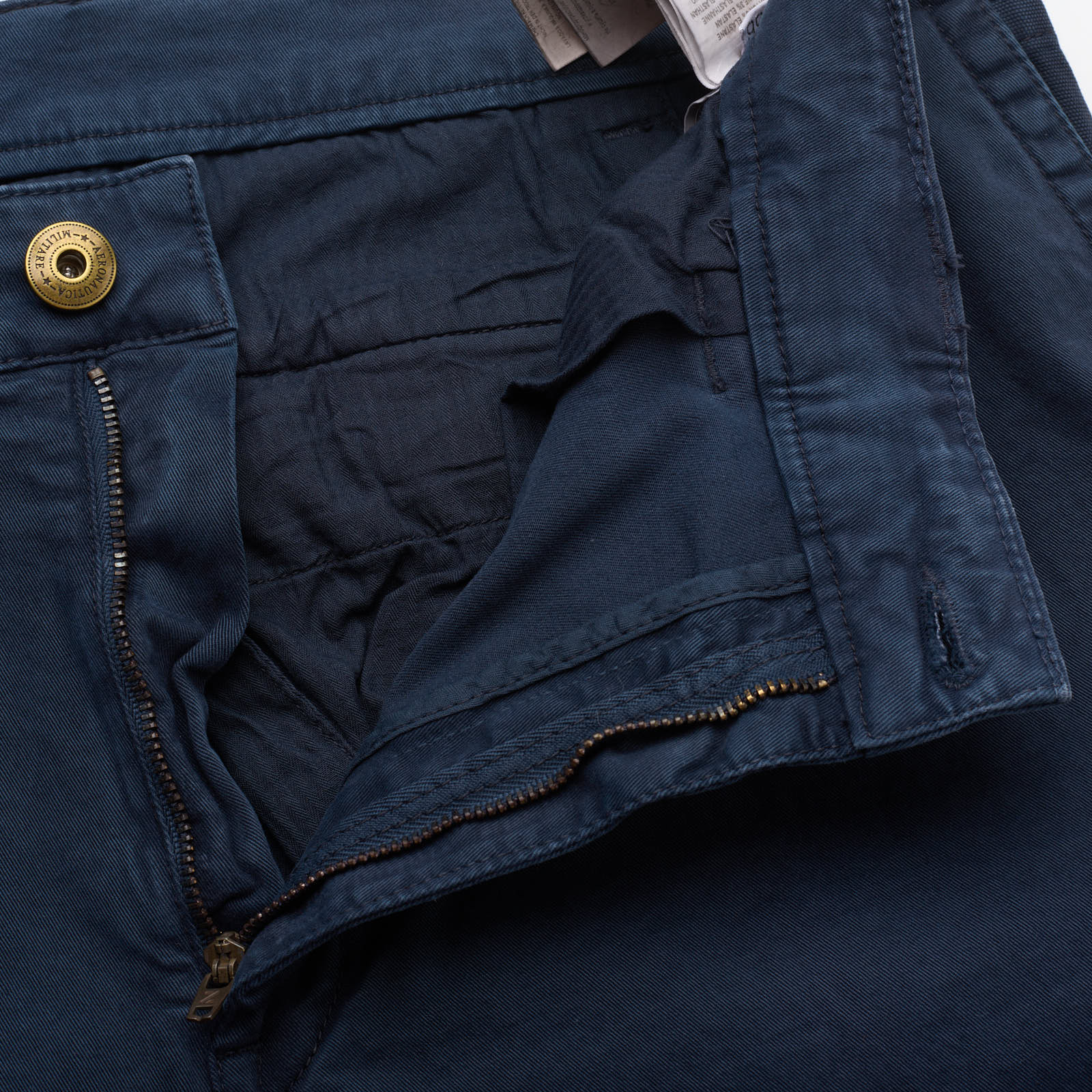 AERONAUTICA MILITARE Navy Blue Cotton Cargo Pants EU 56 NEW US 40