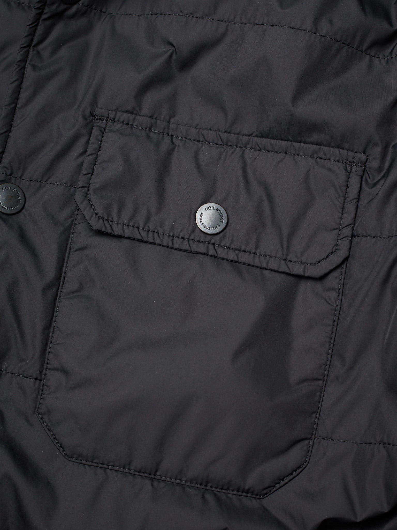 ALPHA INDUSTRIES x Neil Barrett Black Padded Overshirt Jacket Limited Edition