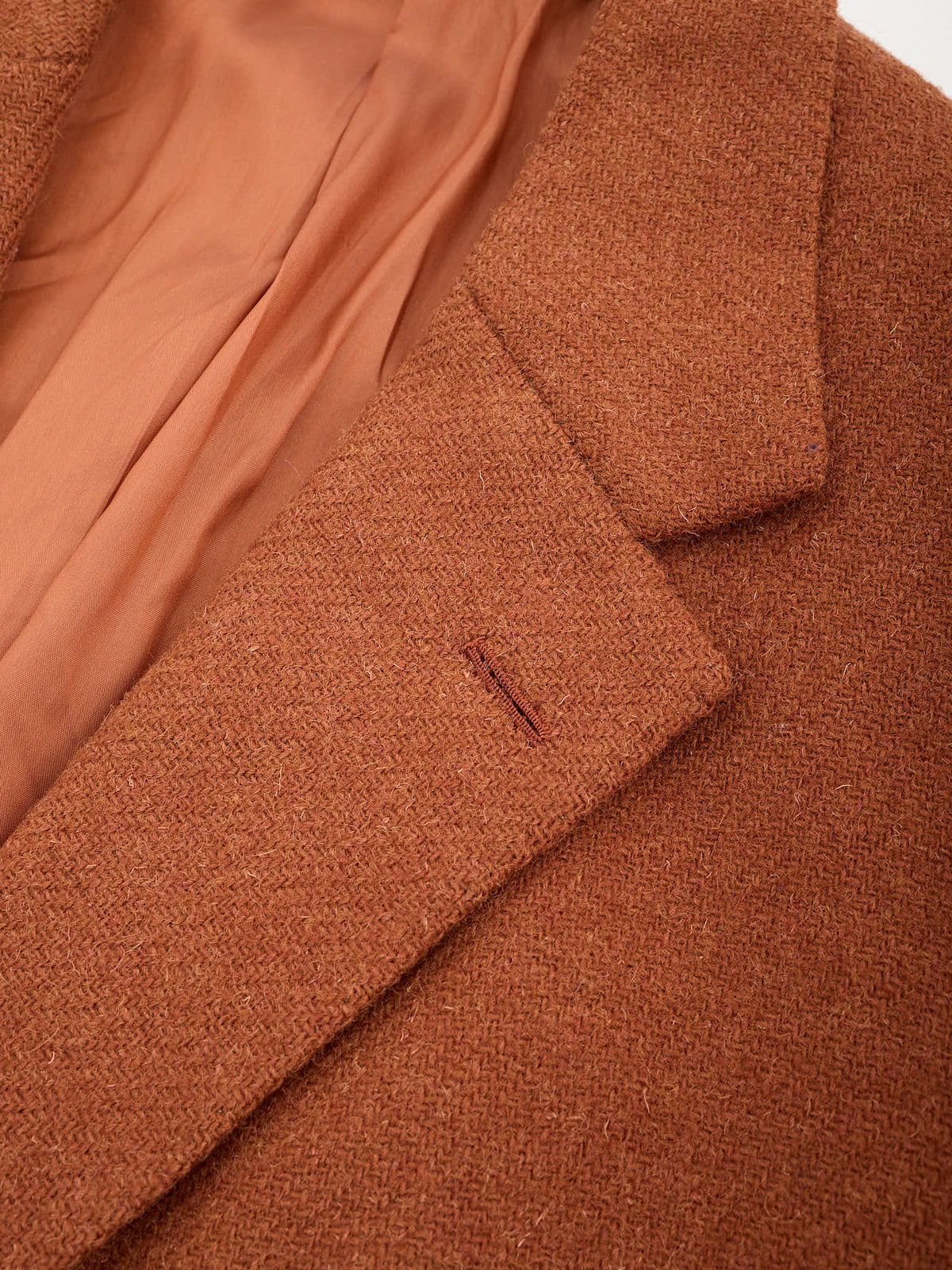 ANDERSON & SHEPPARD Bespoke Brick Red Wool Tweed Sports Coat Jacket