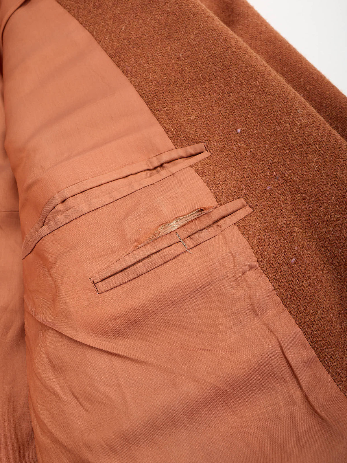 ANDERSON & SHEPPARD Bespoke Brick Red Wool Tweed Sports Coat Jacket