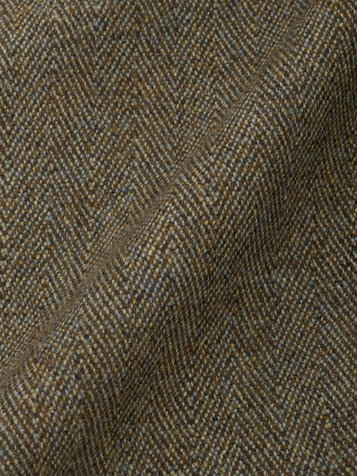 ANDERSON & SHEPPARD Bespoke Green Herringbone Harris Tweed Jacket