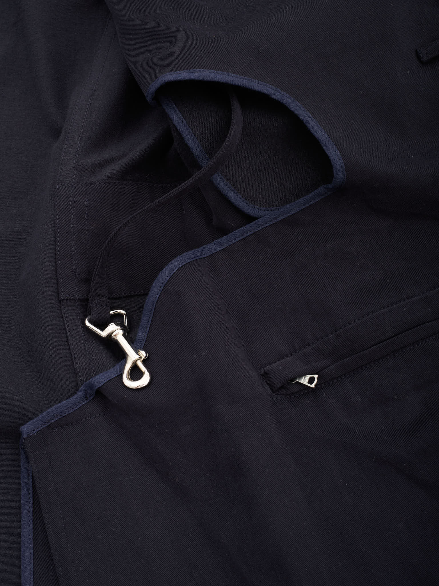 ANDERSON SHEPPARD Navy Blue Cotton Twill Safari Jacket L