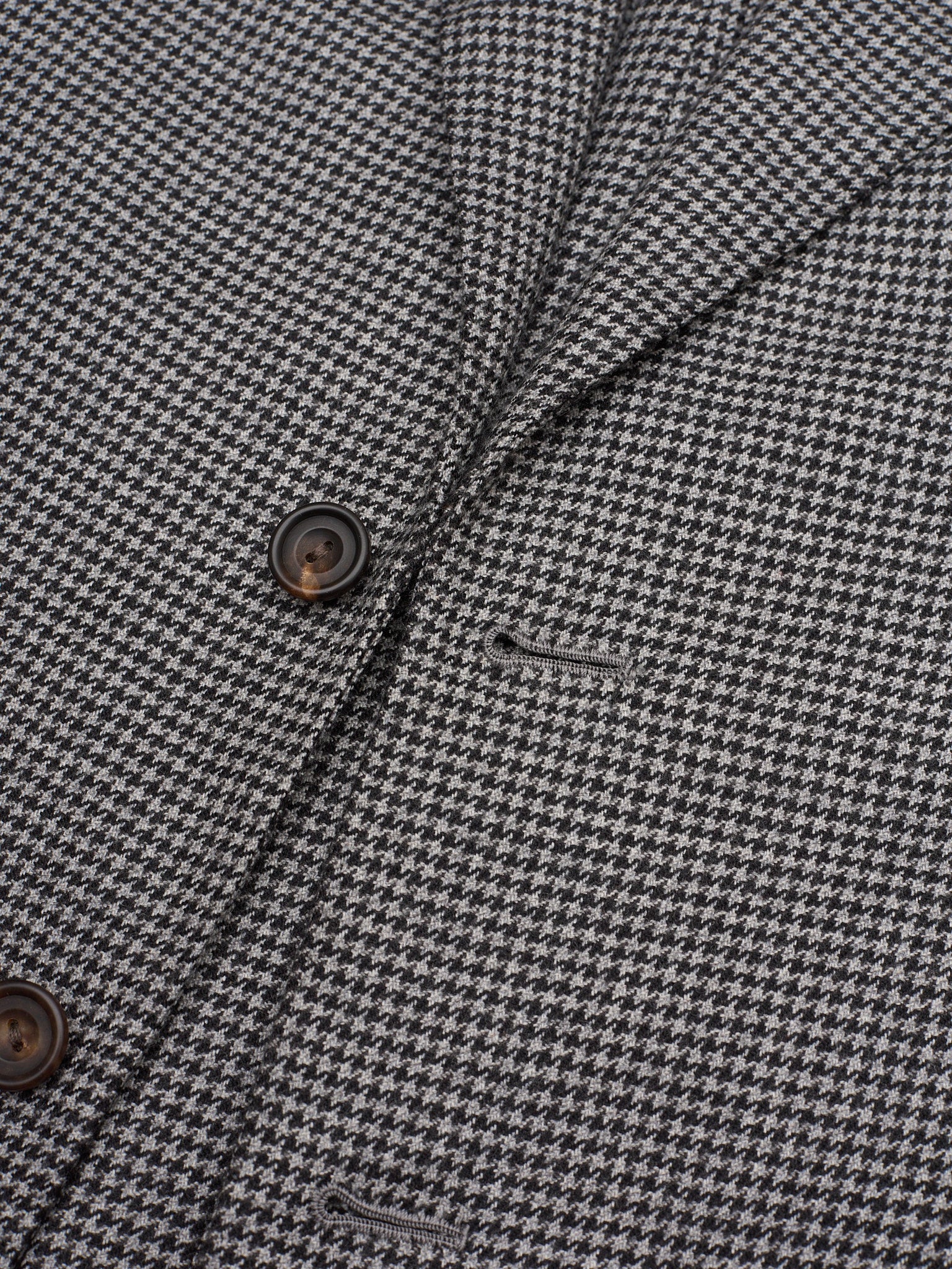 ANDERSON & SHEPPARD Bespoke Gray Houndstooth Wool Blazer Jacket
