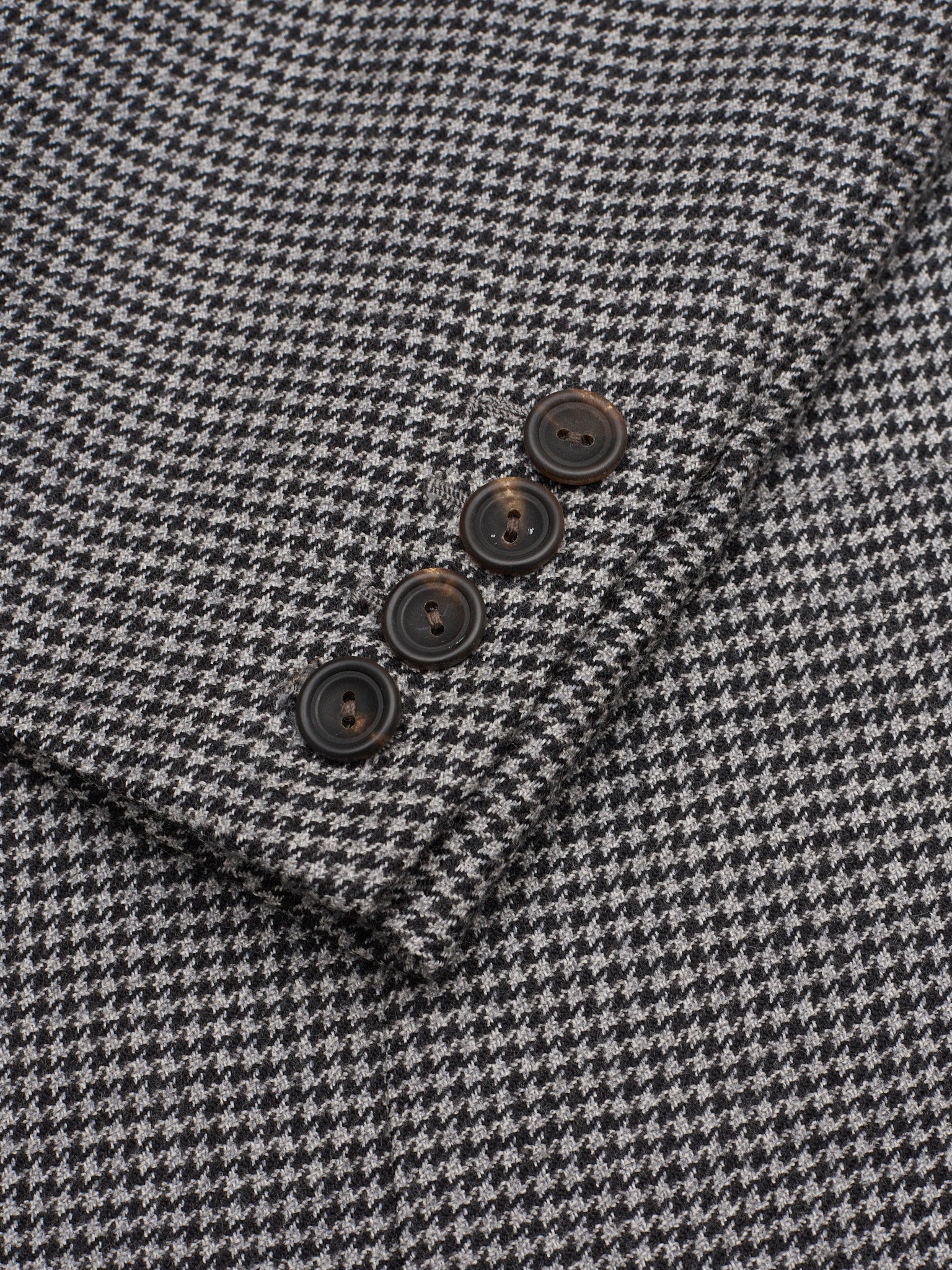 ANDERSON & SHEPPARD Bespoke Gray Houndstooth Wool Blazer Jacket