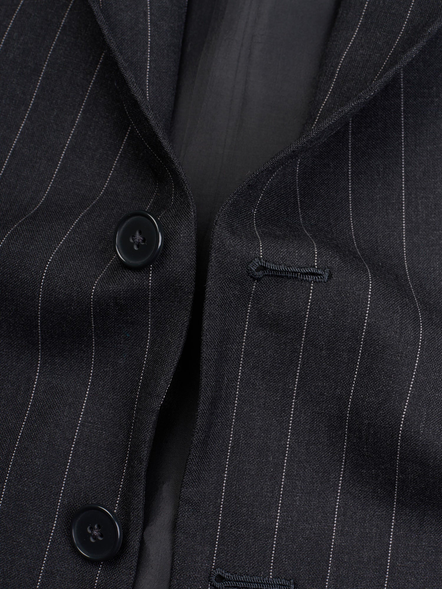 ANDERSON & SHEPPARD Savile Row Gray Pinstripe Bespoke Suit 2 Pairs of Pants