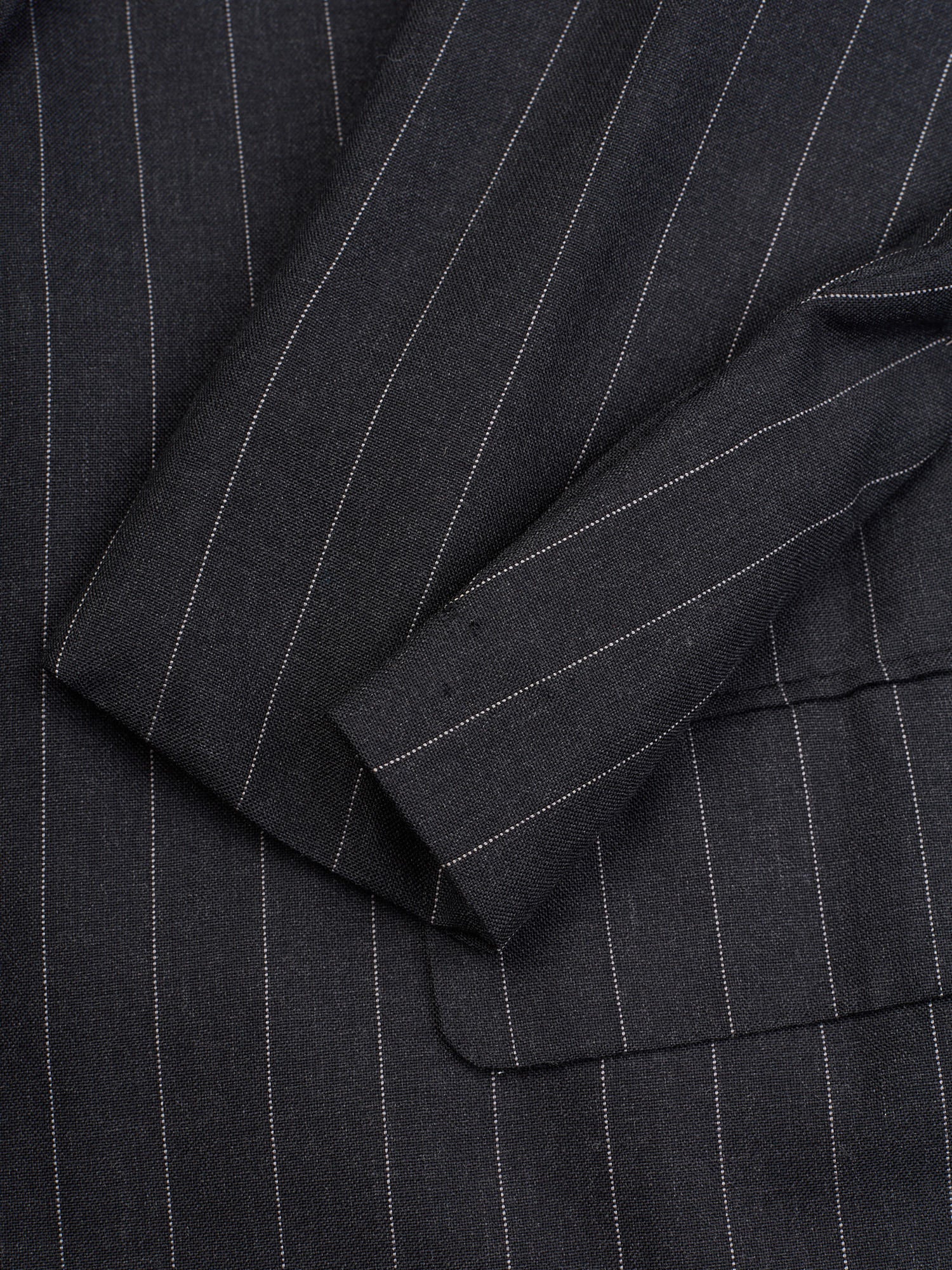 ANDERSON & SHEPPARD Savile Row Gray Pinstripe Bespoke Suit 2 Pairs of Pants