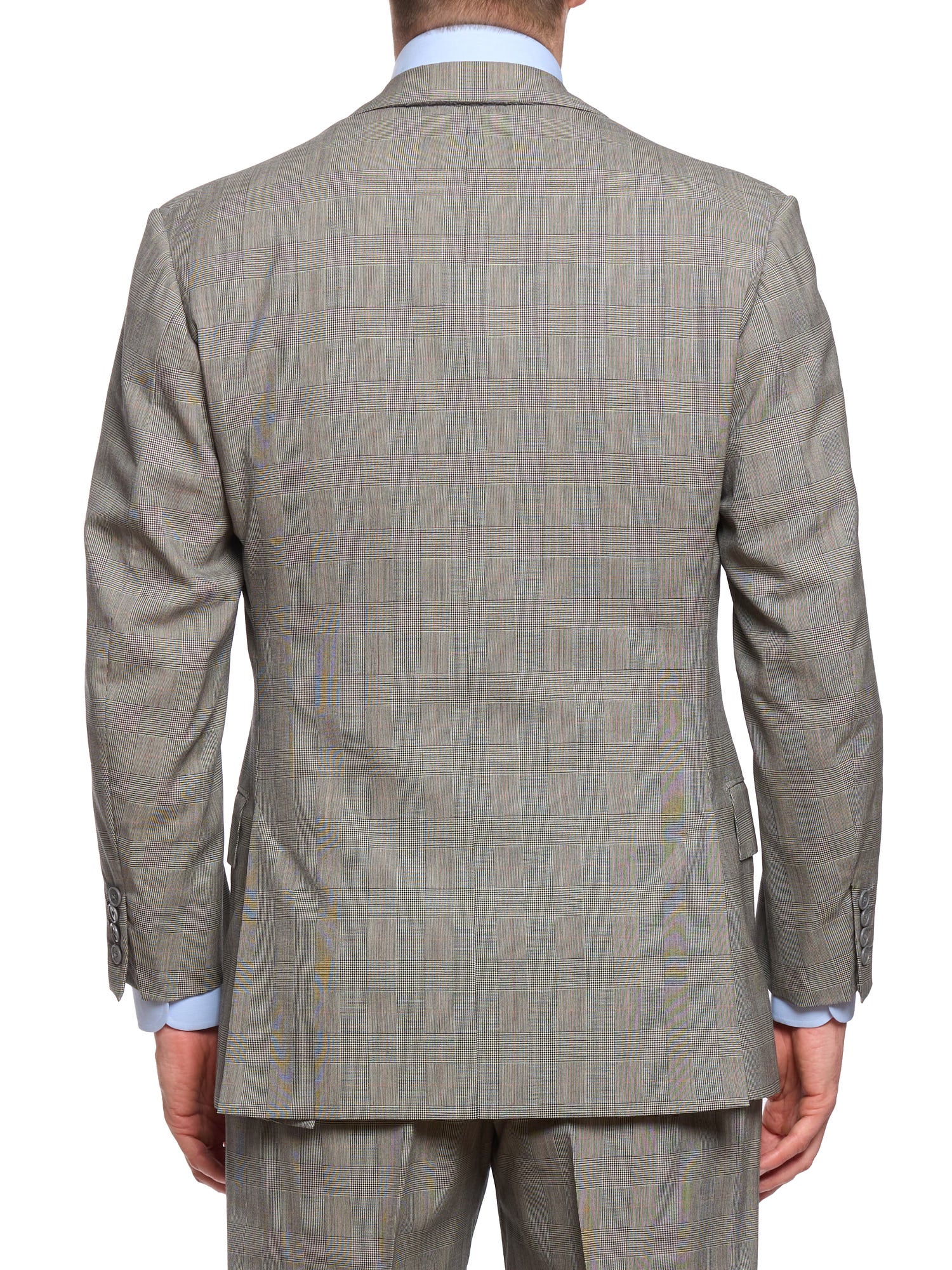 ANDERSON & SHEPPARD Gray Glen Plaid Bespoke Suit 2 Pairs of Pants