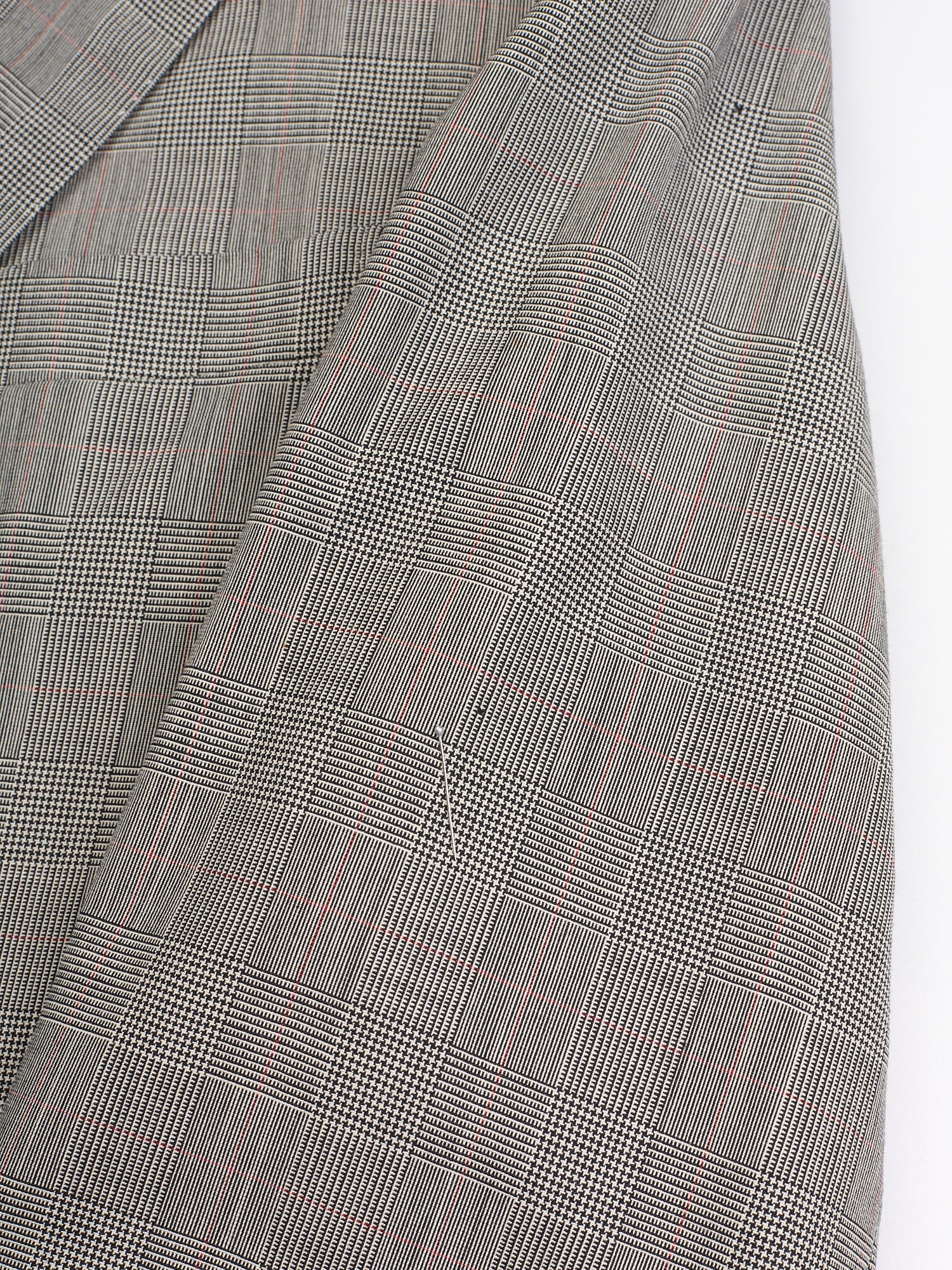 ANDERSON & SHEPPARD Gray Glen Plaid Bespoke Suit 2 Pairs of Pants