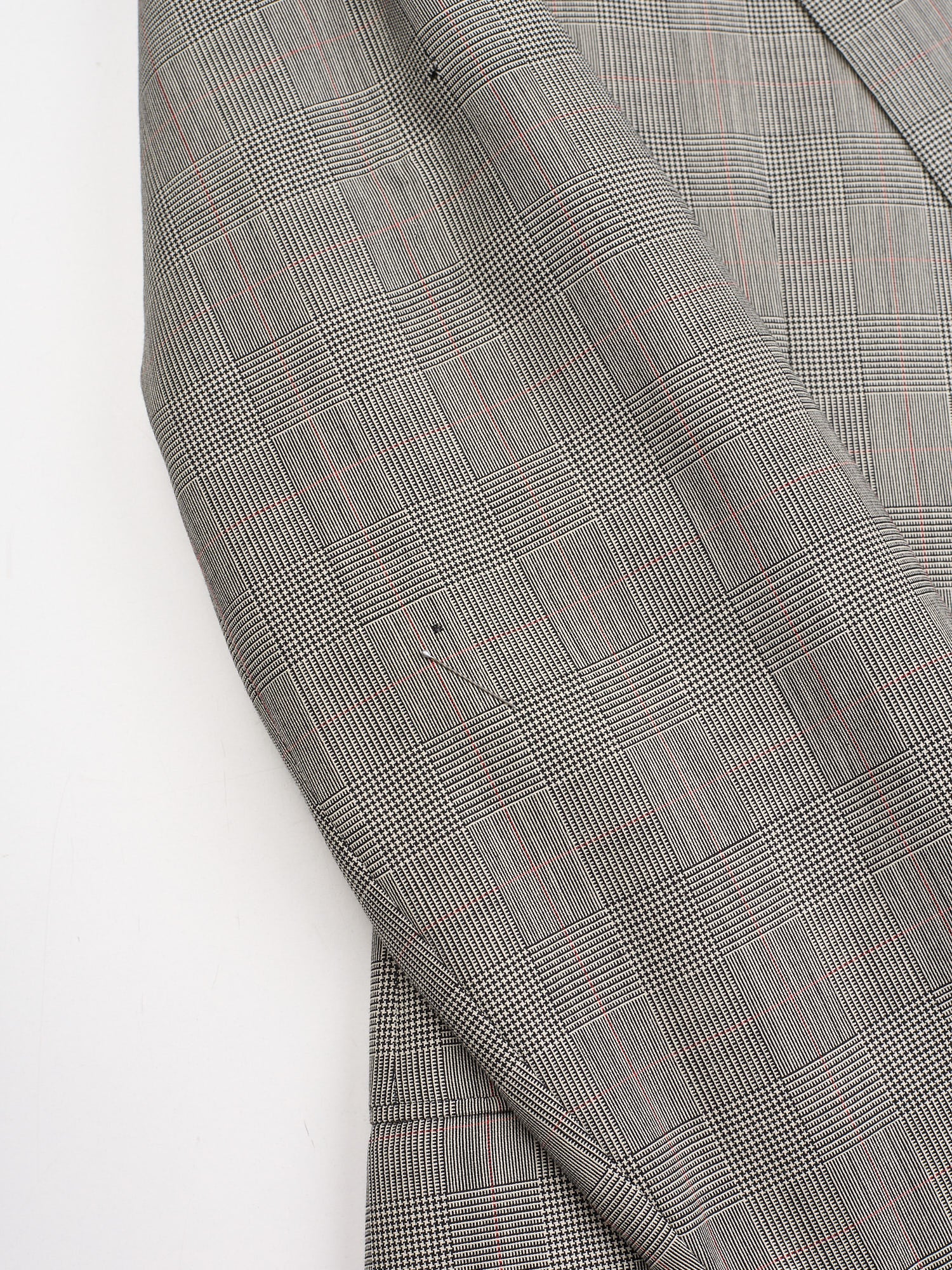 ANDERSON & SHEPPARD Gray Glen Plaid Bespoke Suit 2 Pairs of Pants