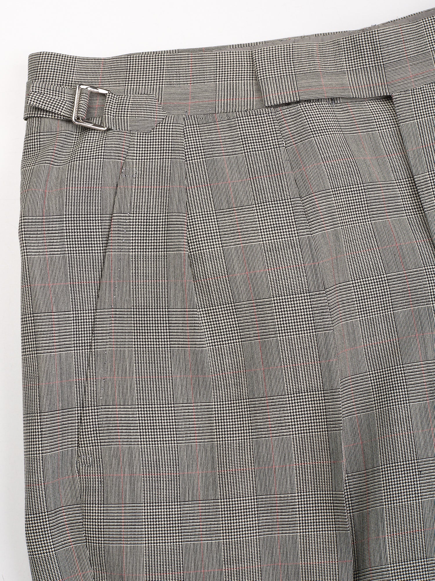 ANDERSON & SHEPPARD Gray Glen Plaid Bespoke Suit 2 Pairs of Pants