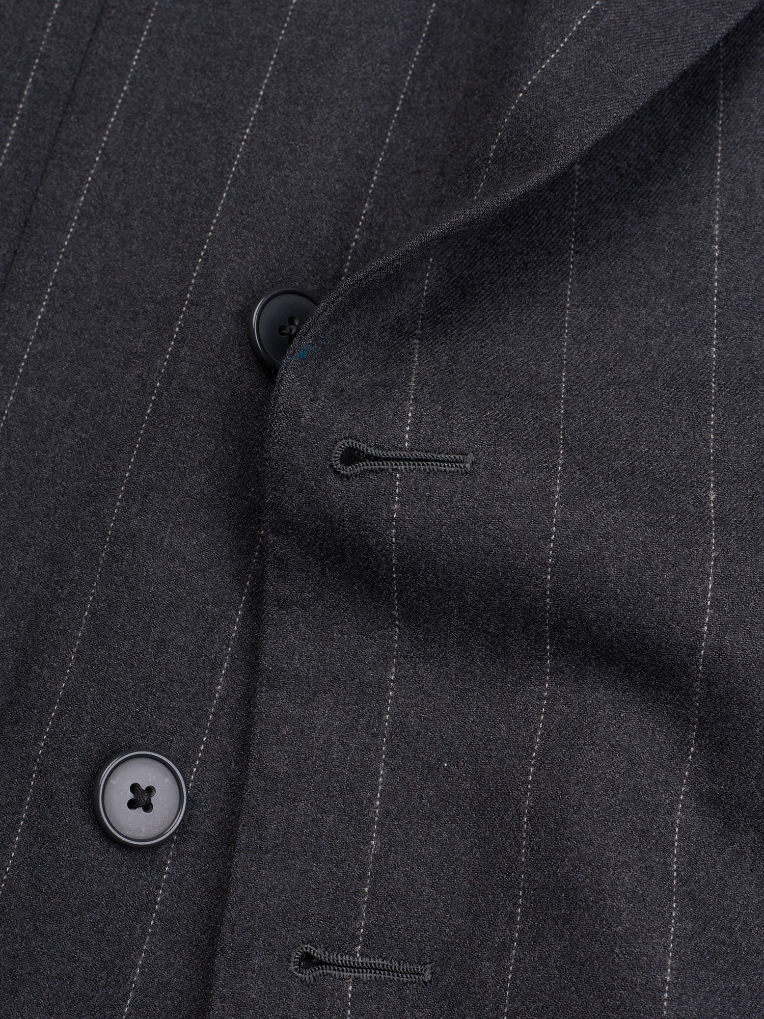 ANDERSON & SHEPPARD Gray Pinstripe Wool DB Bespoke Suit 2 Pairs of Pants