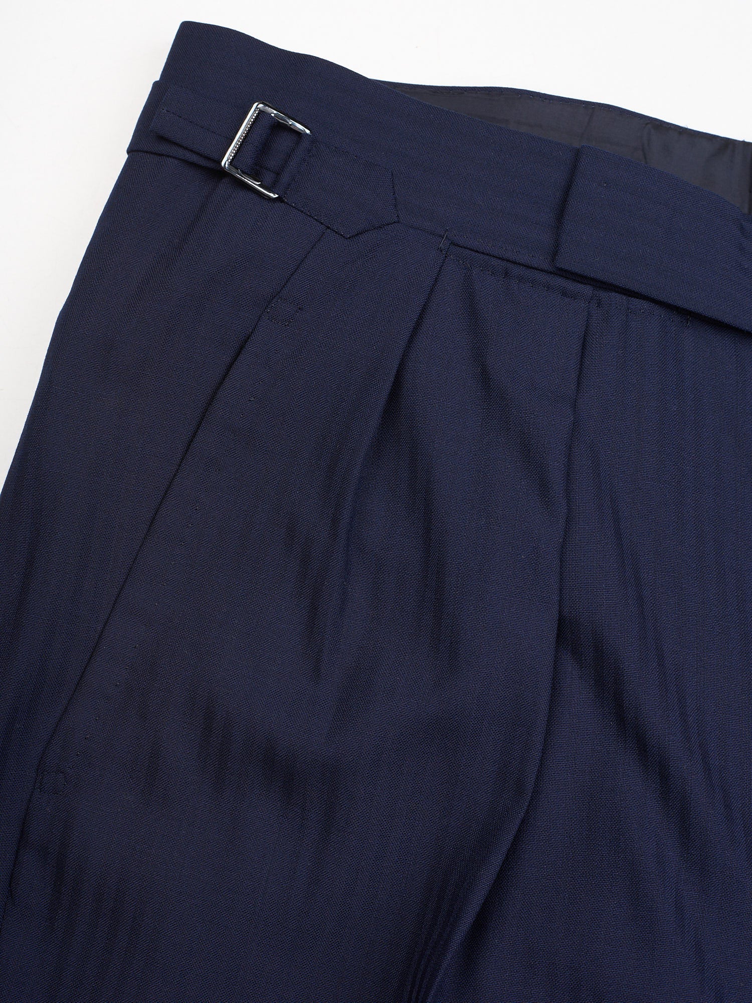 ANDERSON & SHEPPARD Savile Row Blue Herringbone Bespoke Suit 2 Pairs of Pants