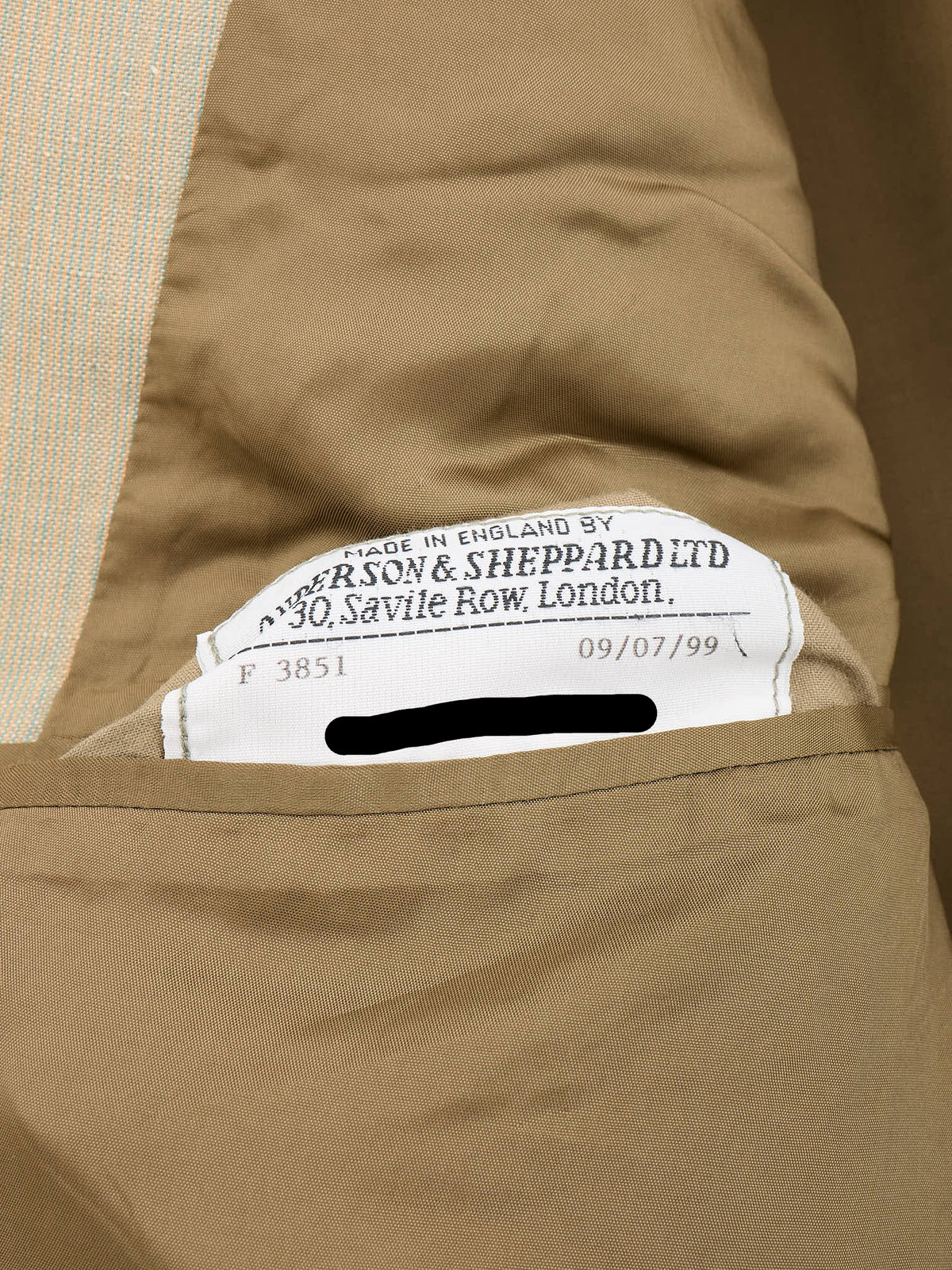 ANDERSON & SHEPPARD Savile Row Handmade Bespoke Suit