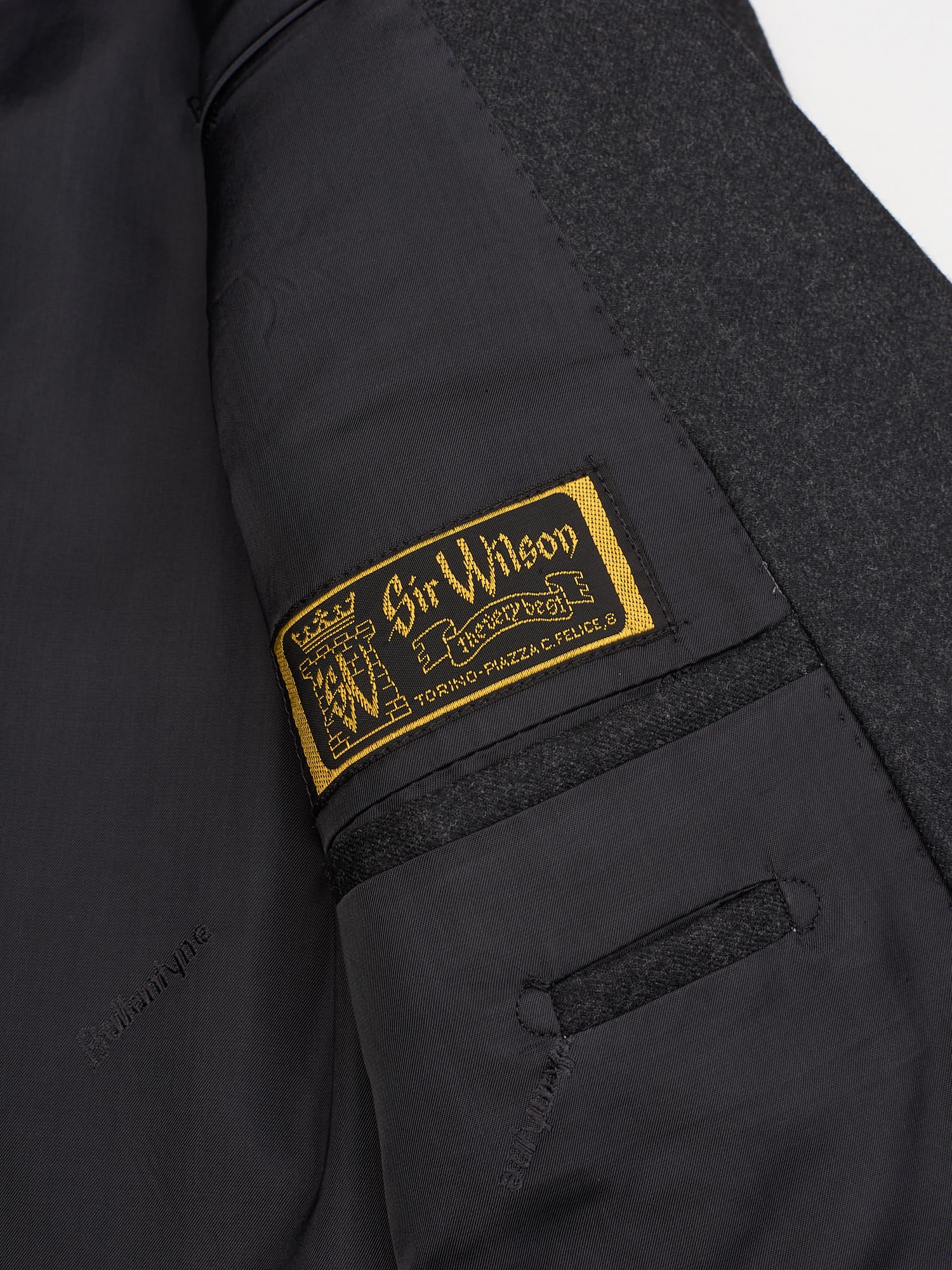 Sir Wilson BALANTYNE Scotland Dark Gray Flannel Wool Suit