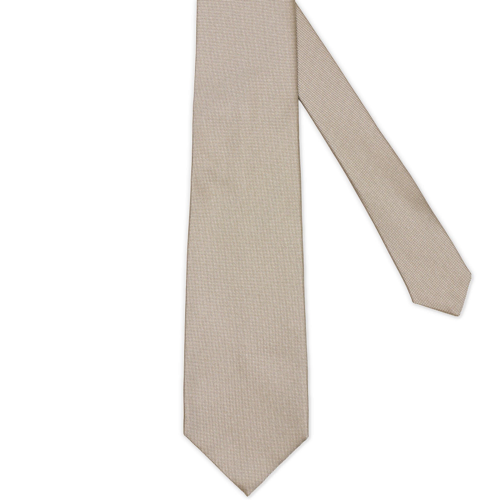 BARBA Gray Micro Seven Fold Silk Tie NEW