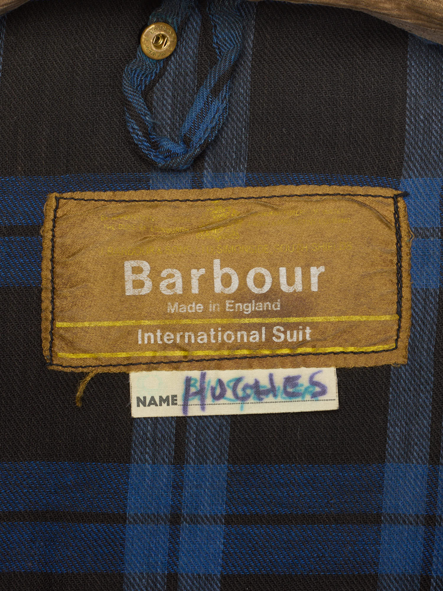 Vintage 1970's BARBOUR International One Crest Black Motorcycle Wax Jacket