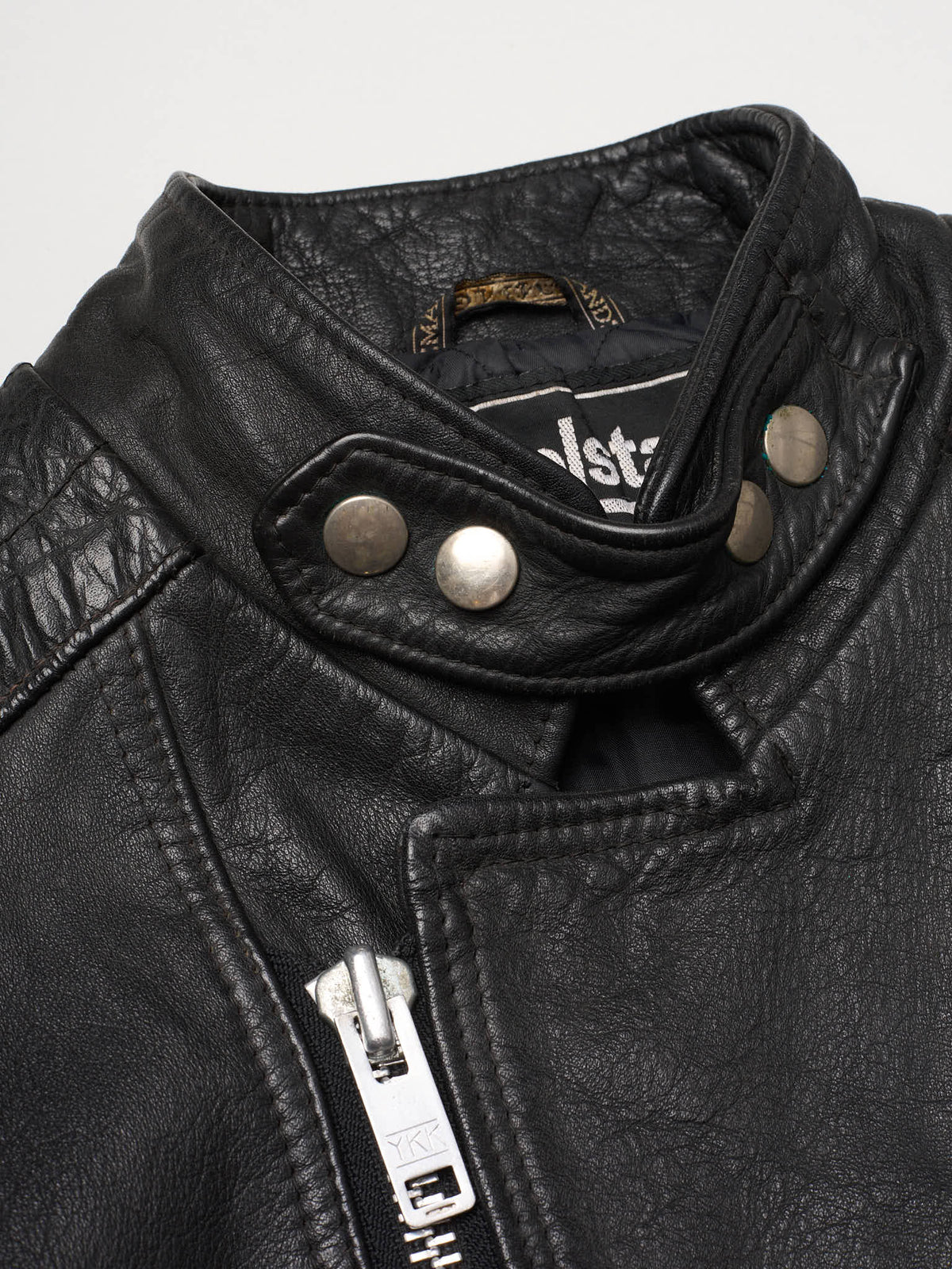 Vintage BELSTAFF Black Leather Motorcycle Jacket Cafe Racer Made in England