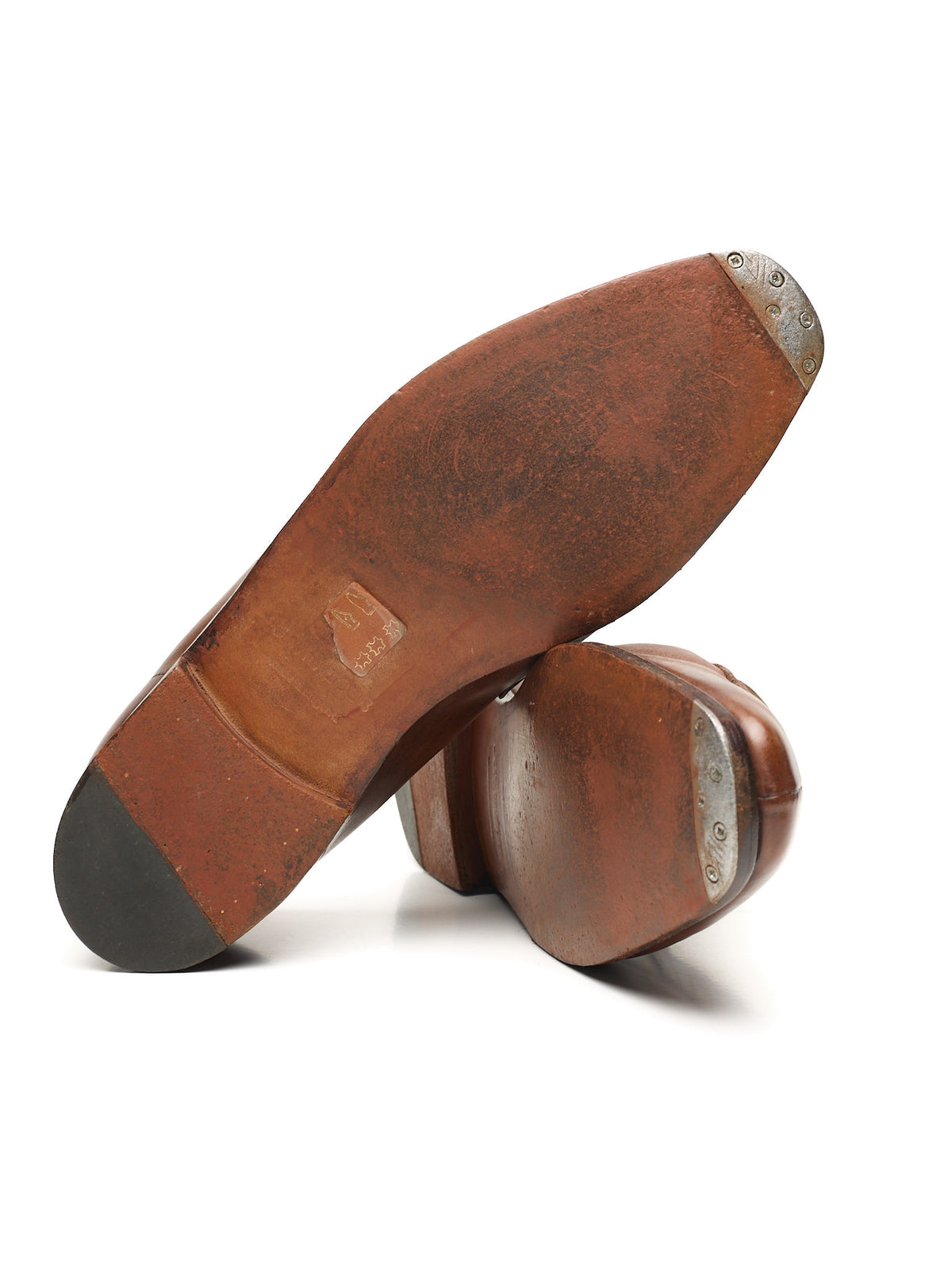 JOHN LOBB "Ashley" Brown Leather Penny Loafers