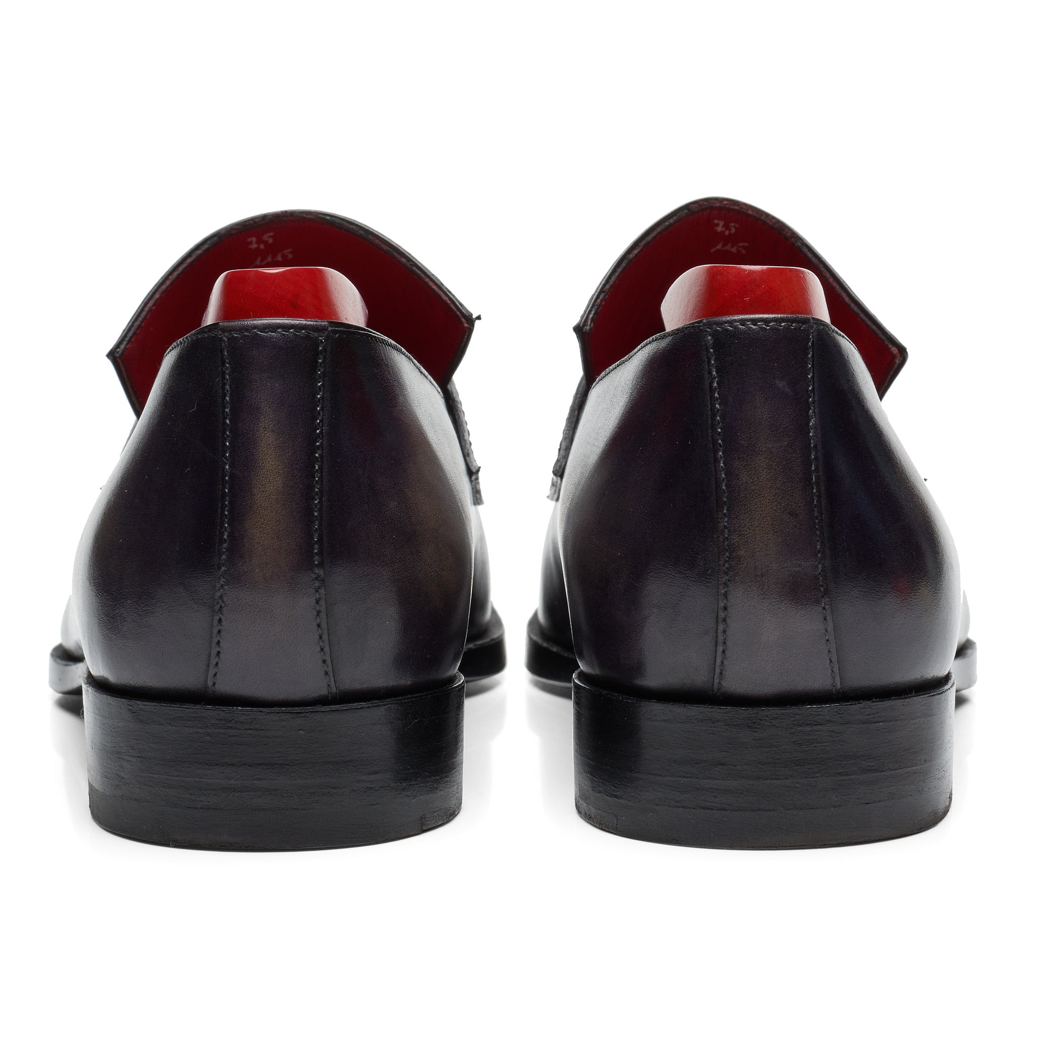 BERLUTI Art Andy Demesure Black-Gray Venezia Calf Custom Loafer Shoes UK 7.5 US 8.5 BERLUTI