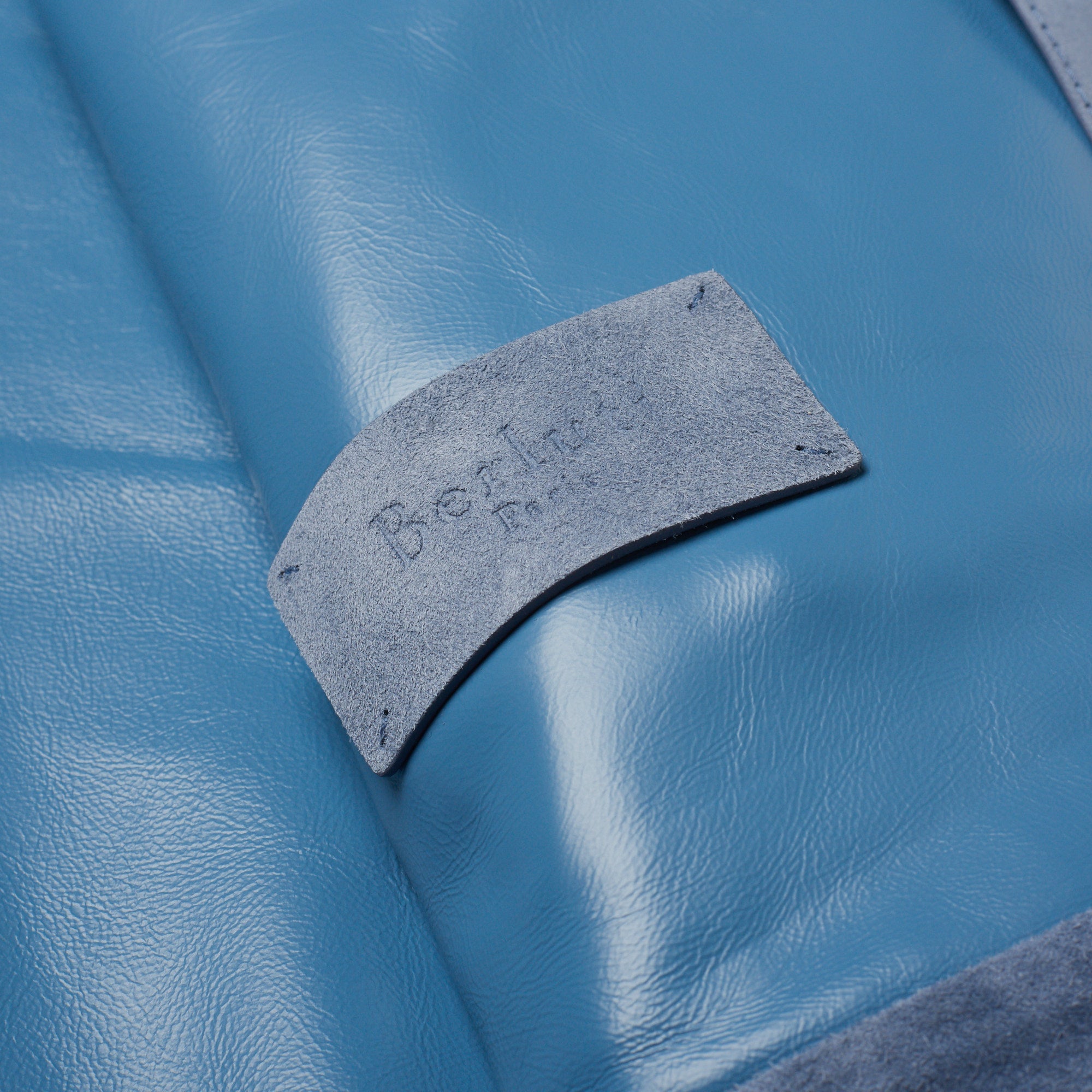 BERLUTI Paris Sky Blue Suede Calfskin Leather Unlined Blouson Racer Jacket EU 50 US M BERLUTI