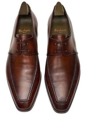 BERLUTI Andy Derby Dark Brown Leather Derby Shoes