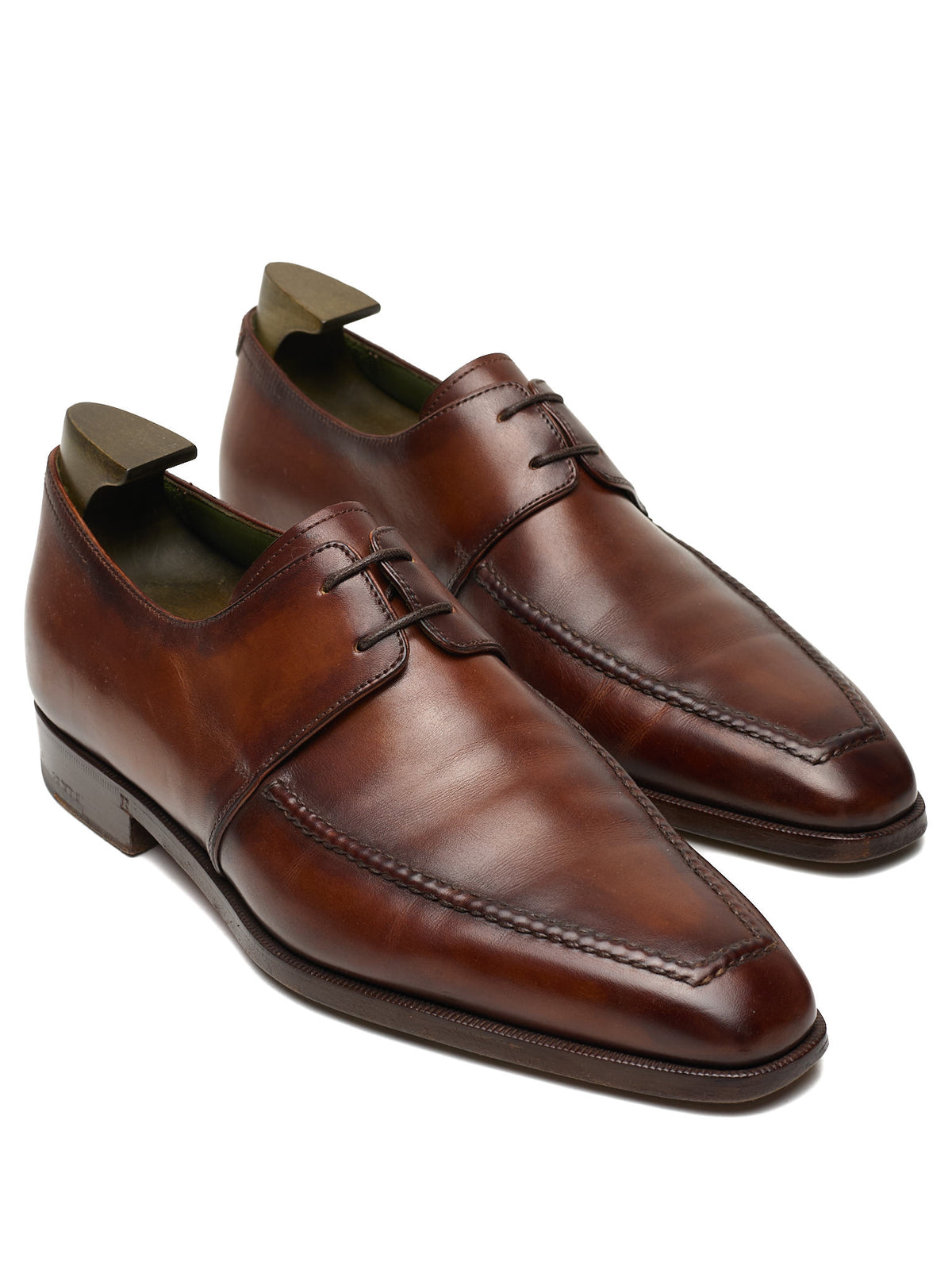 BERLUTI Andy Derby Dark Brown Leather Derby Shoes