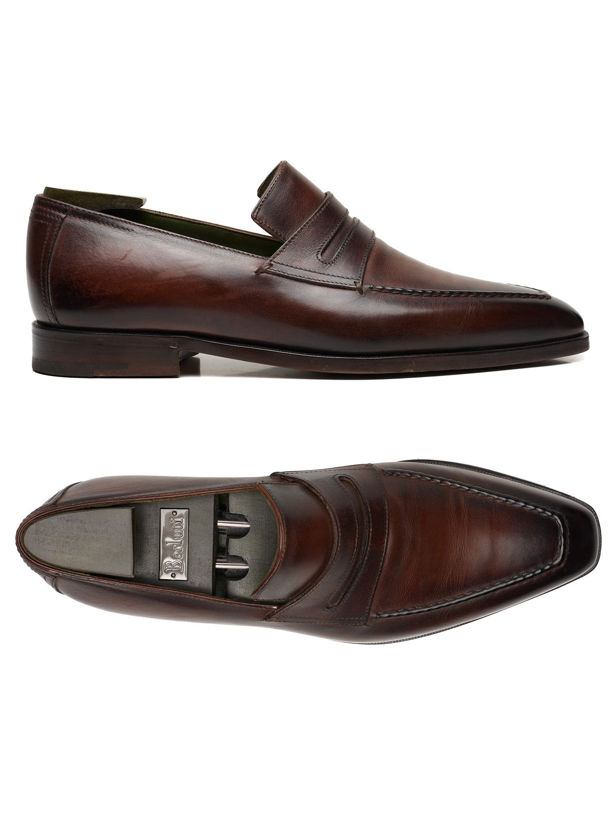 BERLUTI Andy Demesure Brown Leather Loafers