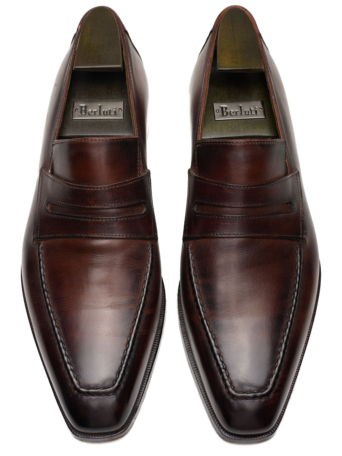 BERLUTI Andy Demesure Brown Leather Loafers