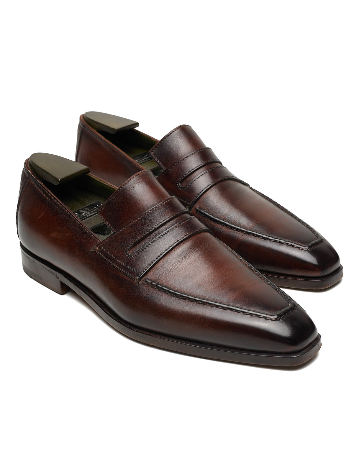 BERLUTI Andy Demesure Brown Leather Loafers