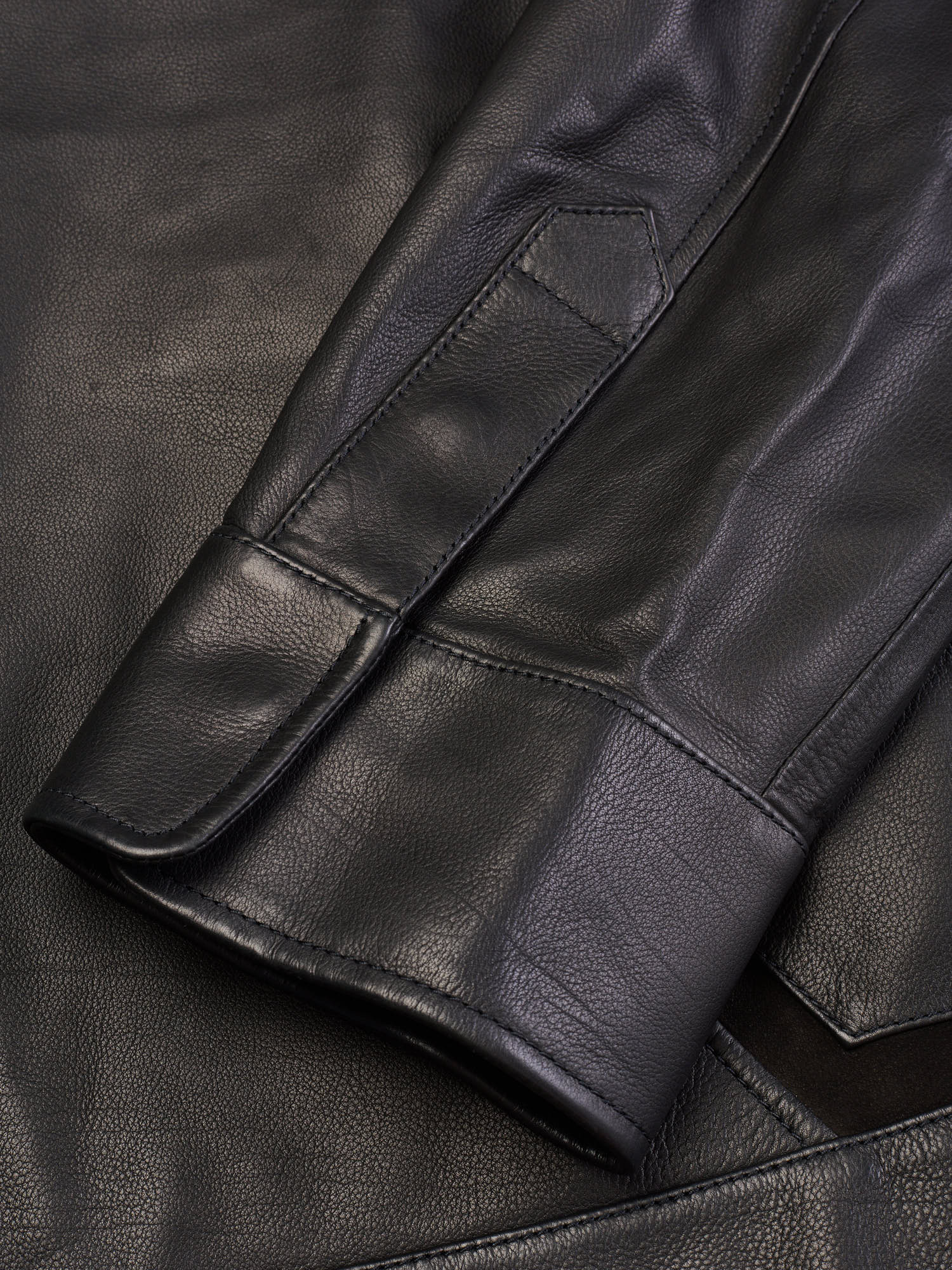 BERLUTI Paris Black Napa leather Calfskin Collarless Biker Leather Jacket