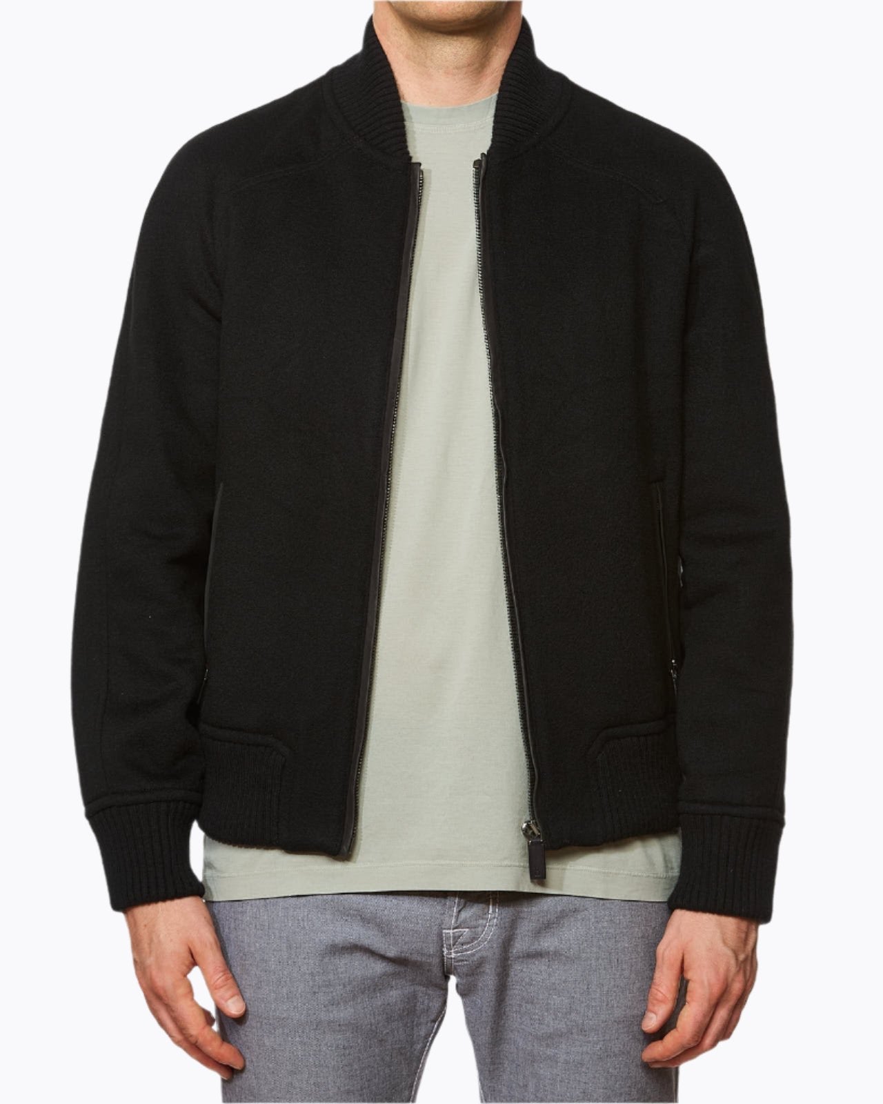 BERLUTI Paris Black Cashmere Unlined Bomber Blouson Jacket EU 50 US M