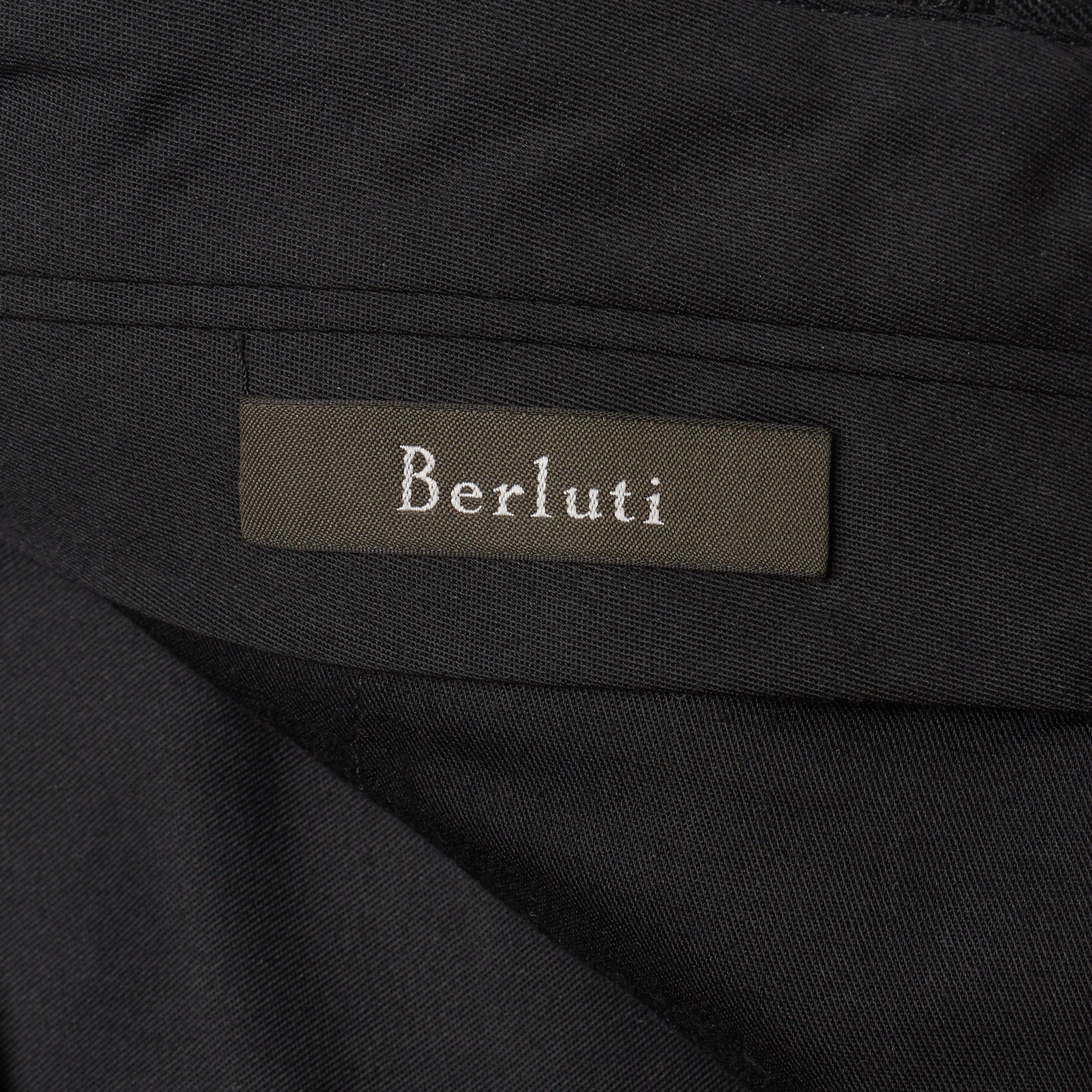 BERLUTI Paris Black Twill Virgin Wool Blend Slim Fit Chino Pants EU 50 NEW US 34 BERLUTI
