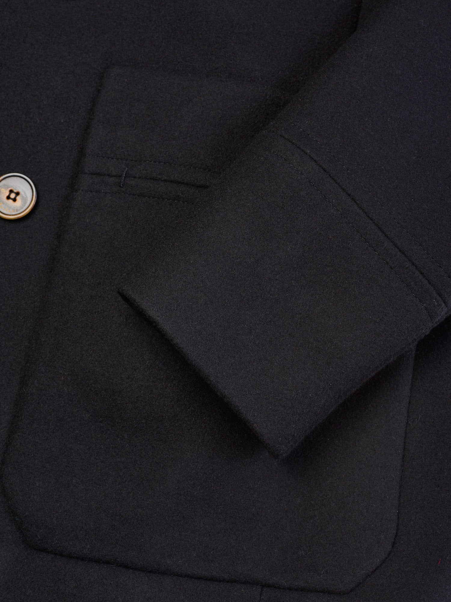 BERLUTI Paris Black Wool Double Breasted PeaCoat Navy Coat