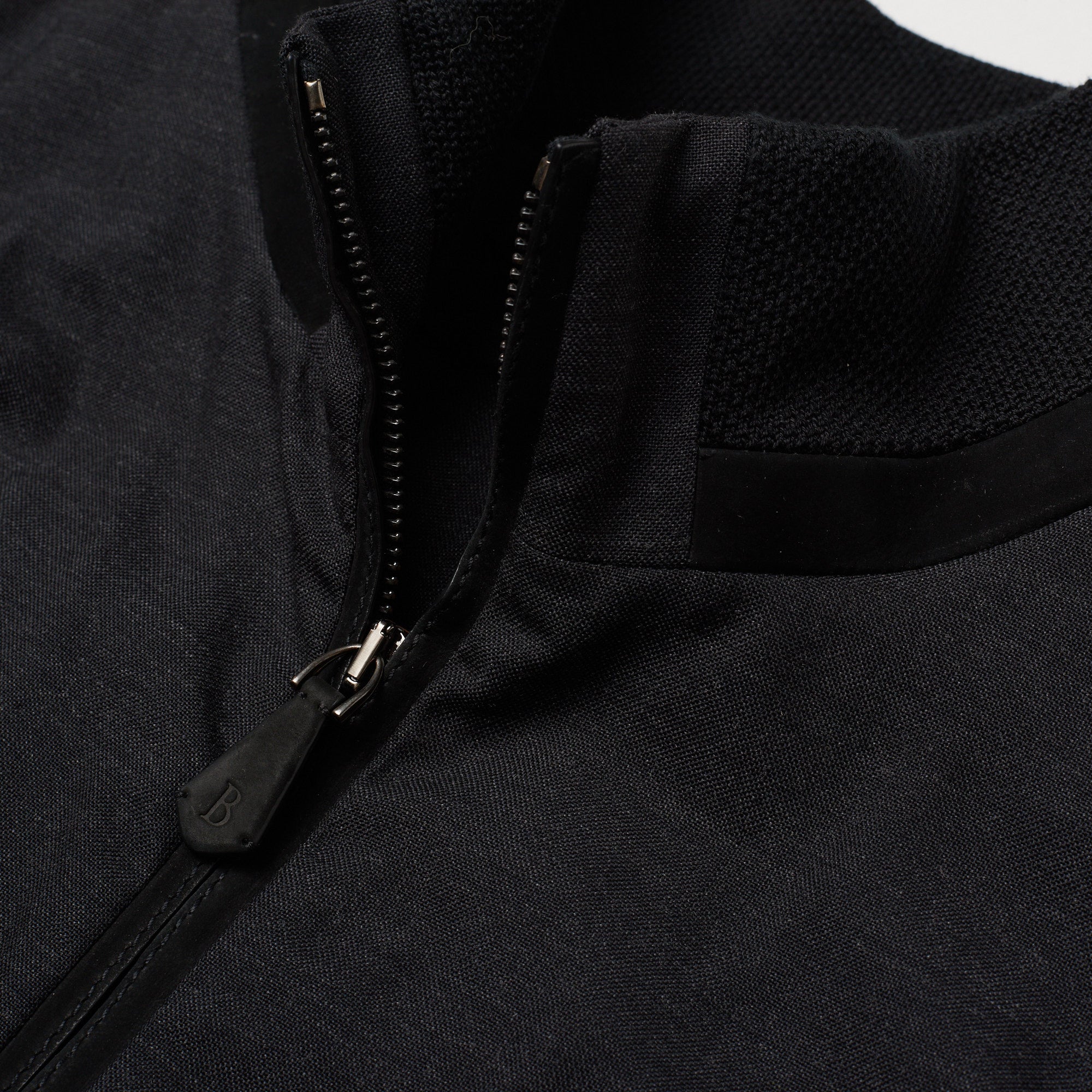BERLUTI Paris Charcoal Gray Wool Unlined Blouson Jacket Leather Trims EU 50 NEW US M