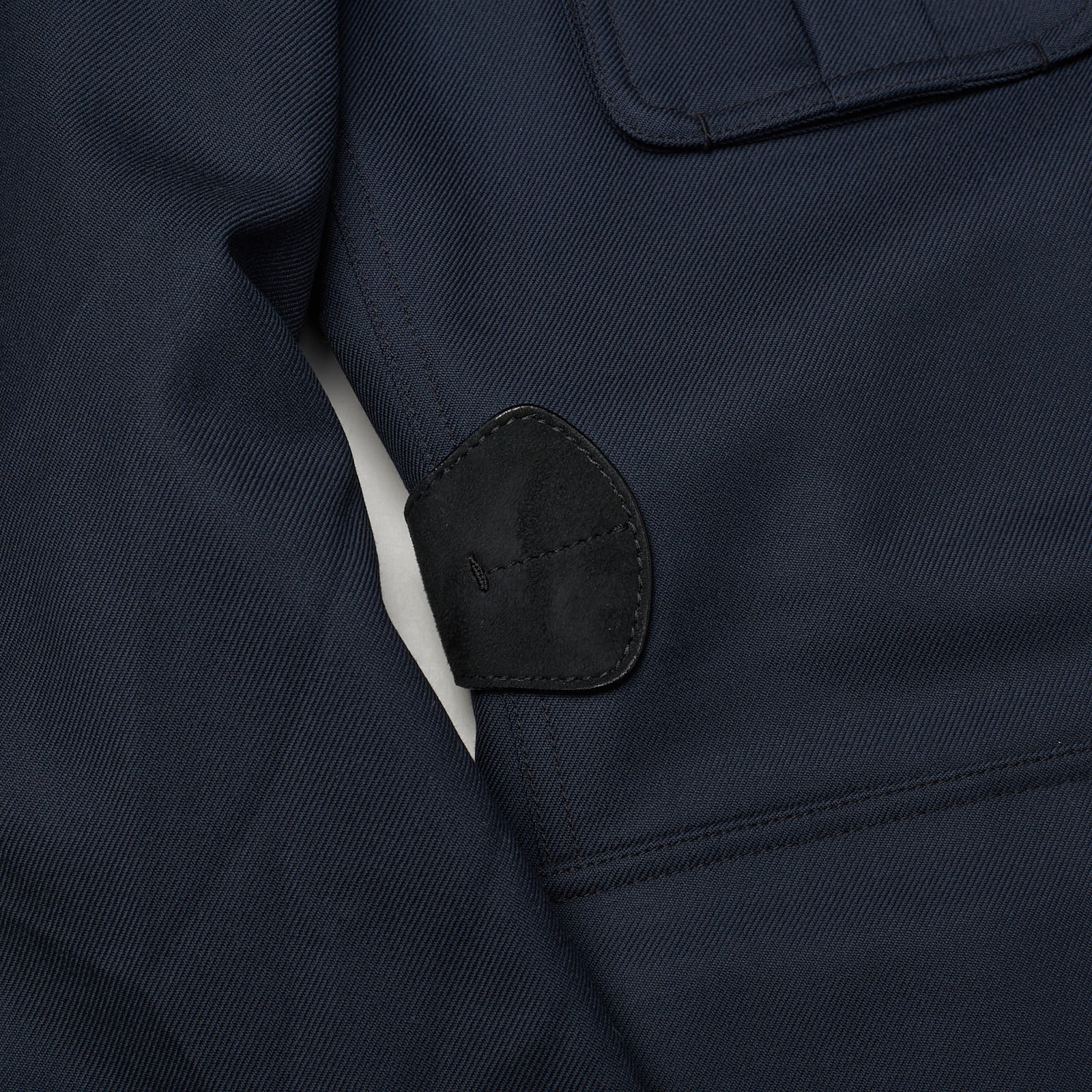 BERLUTI Paris Blue Wool Field Jacket Coat with Goatskin Details EU 50 NEW US M BERLUTI