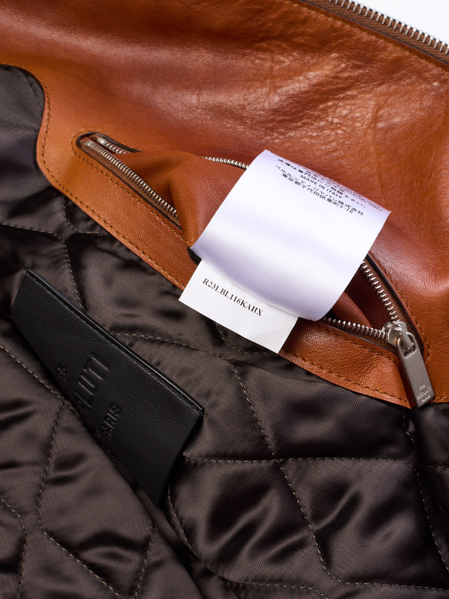 BERLUTI Paris Patina Padded 1 Jour Blouson Cacao Patina Leather Jacket