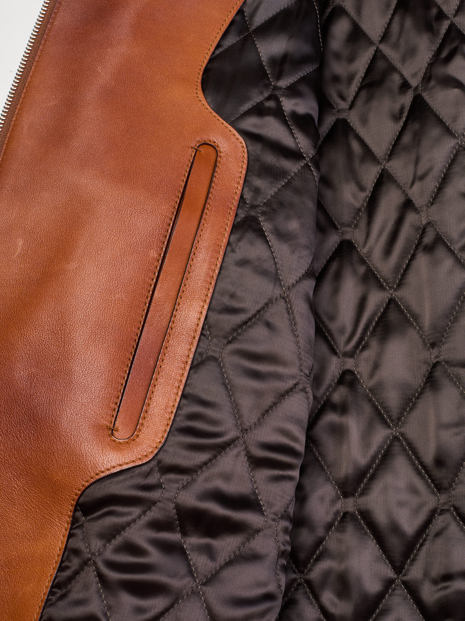 BERLUTI Paris Patina Padded 1 Jour Blouson Cacao Patina Leather Jacket