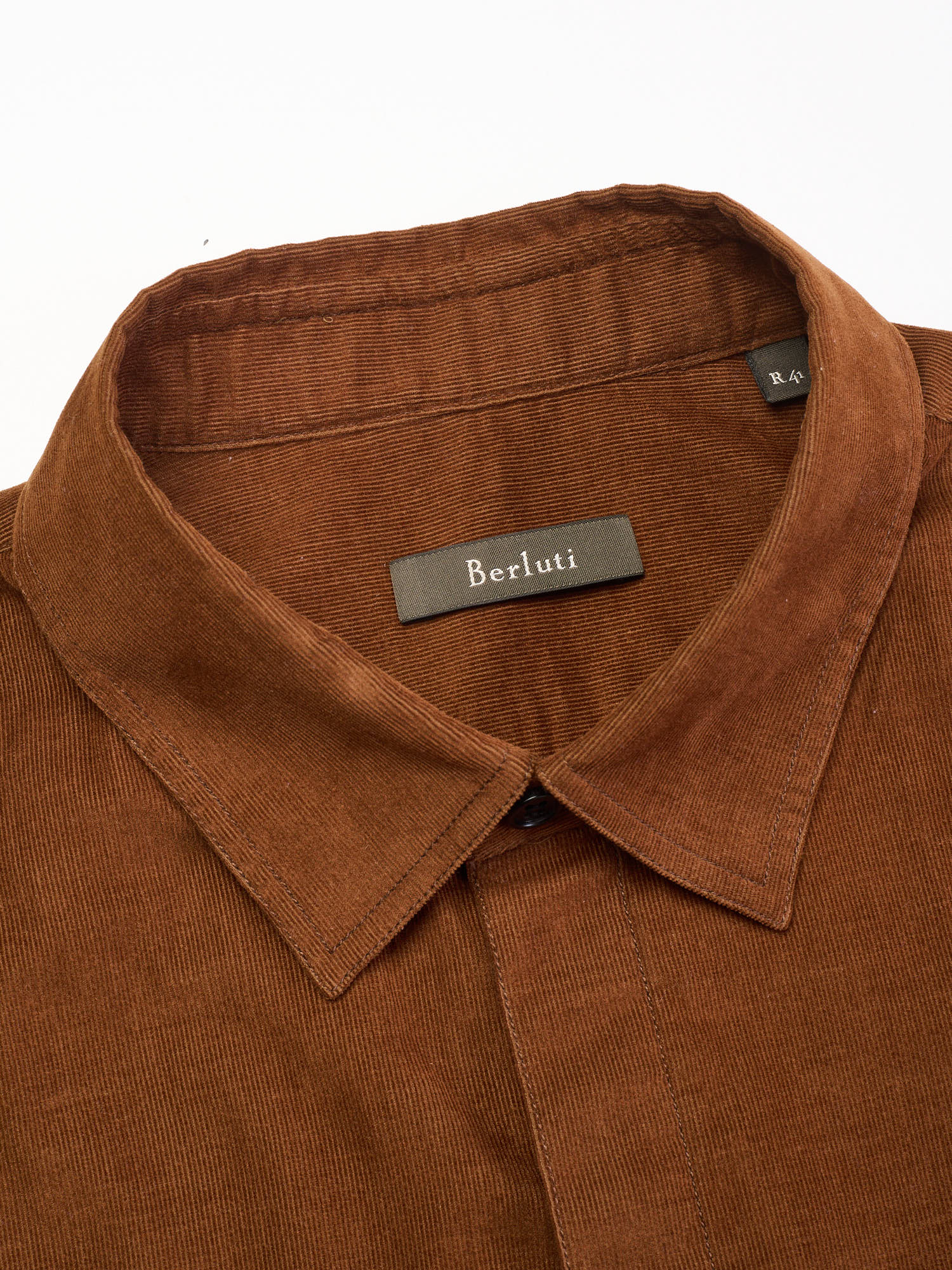 BERLUTI Paris Brown Corduroy Cotton Casual Shirt