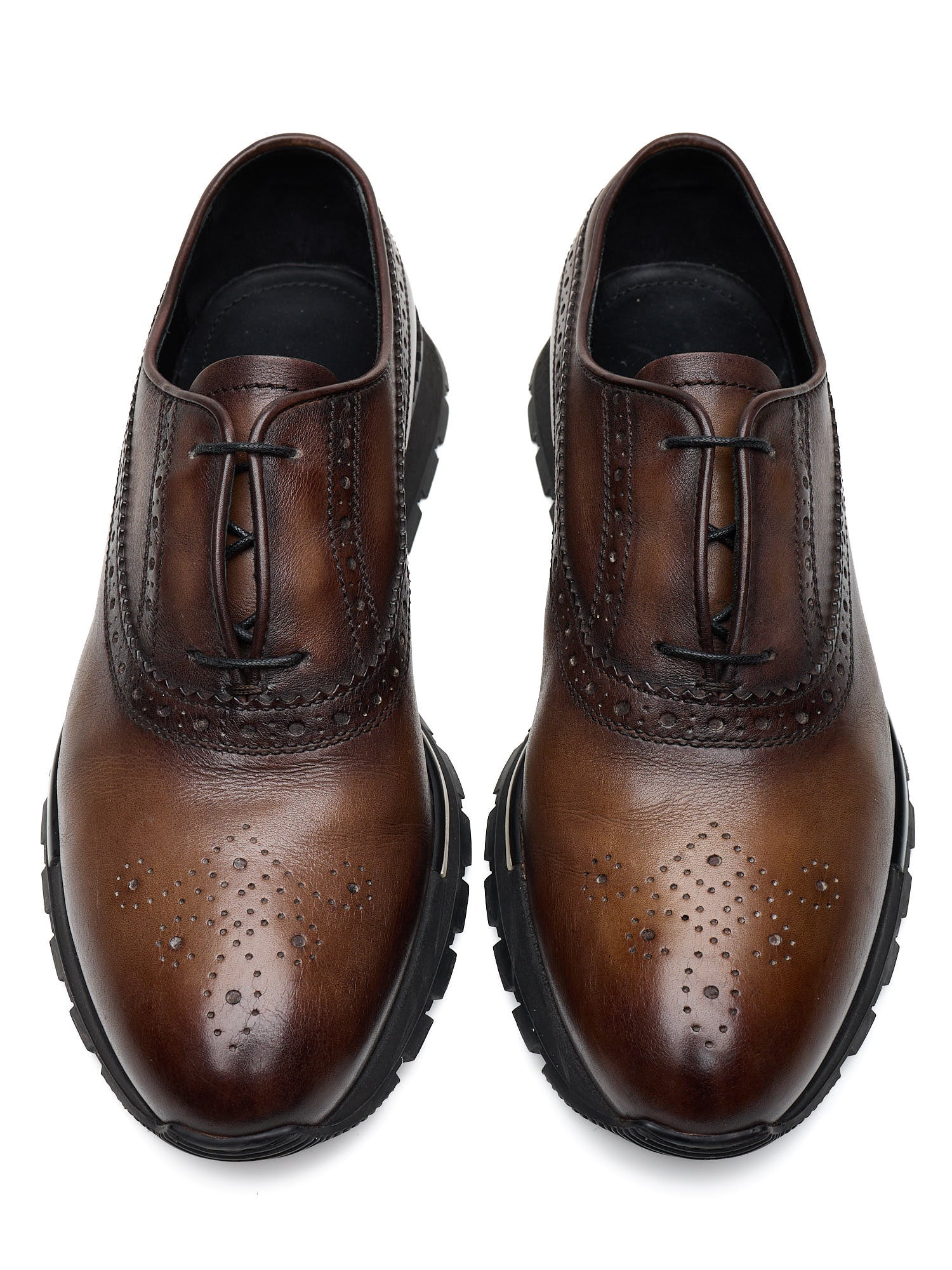 BERLUTI Paris Fast Track Oxford Brogues Cacao Venezia Leather Shoes