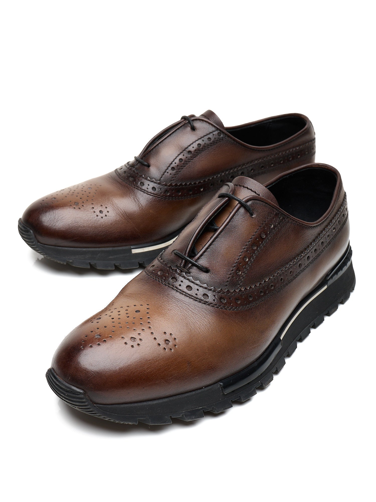 BERLUTI Paris Fast Track Oxford Brogues Cacao Venezia Leather Shoes