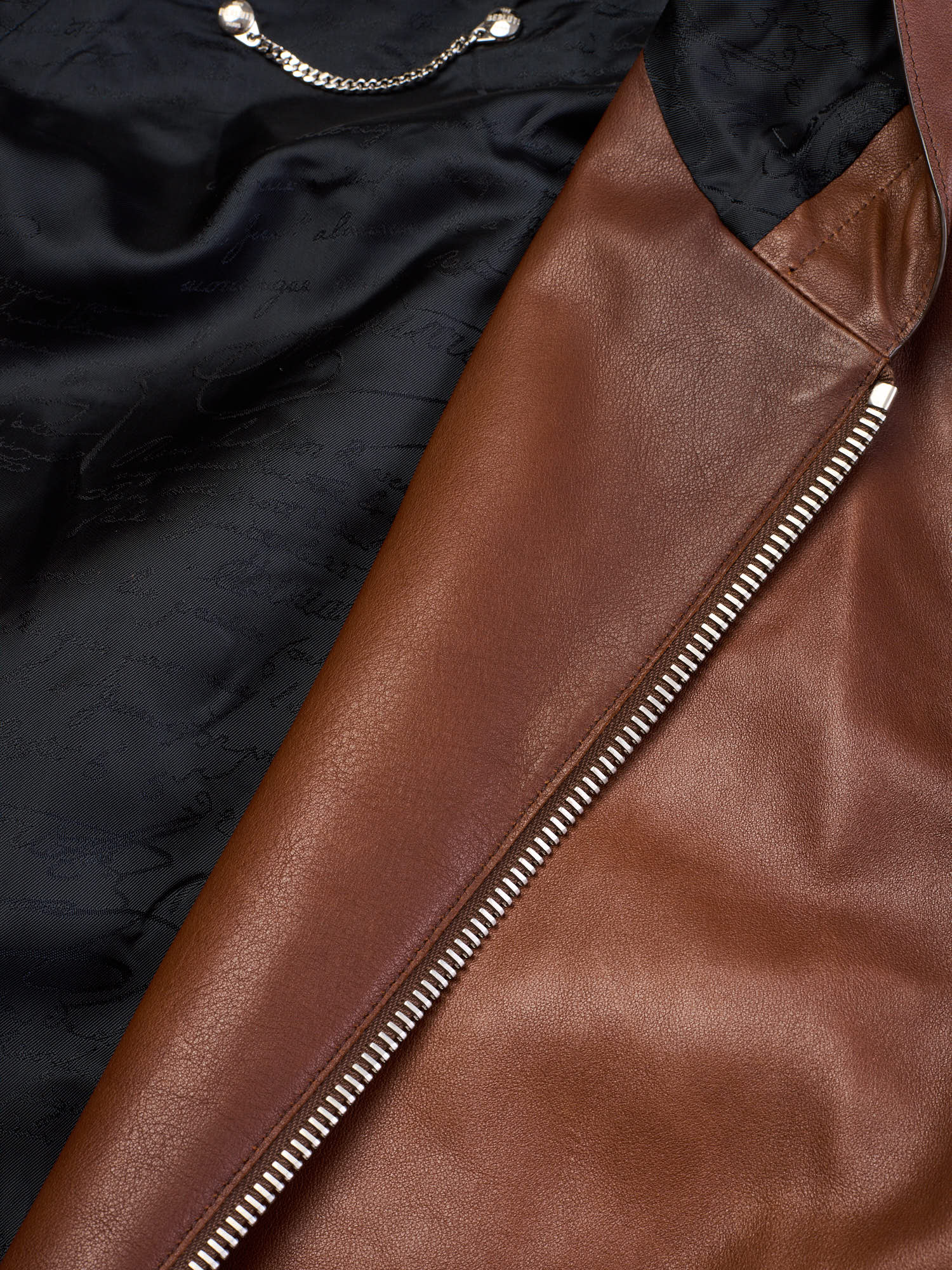 BERLUTI Paris Cacao Patina Leather Hooded Jacket Hoodie