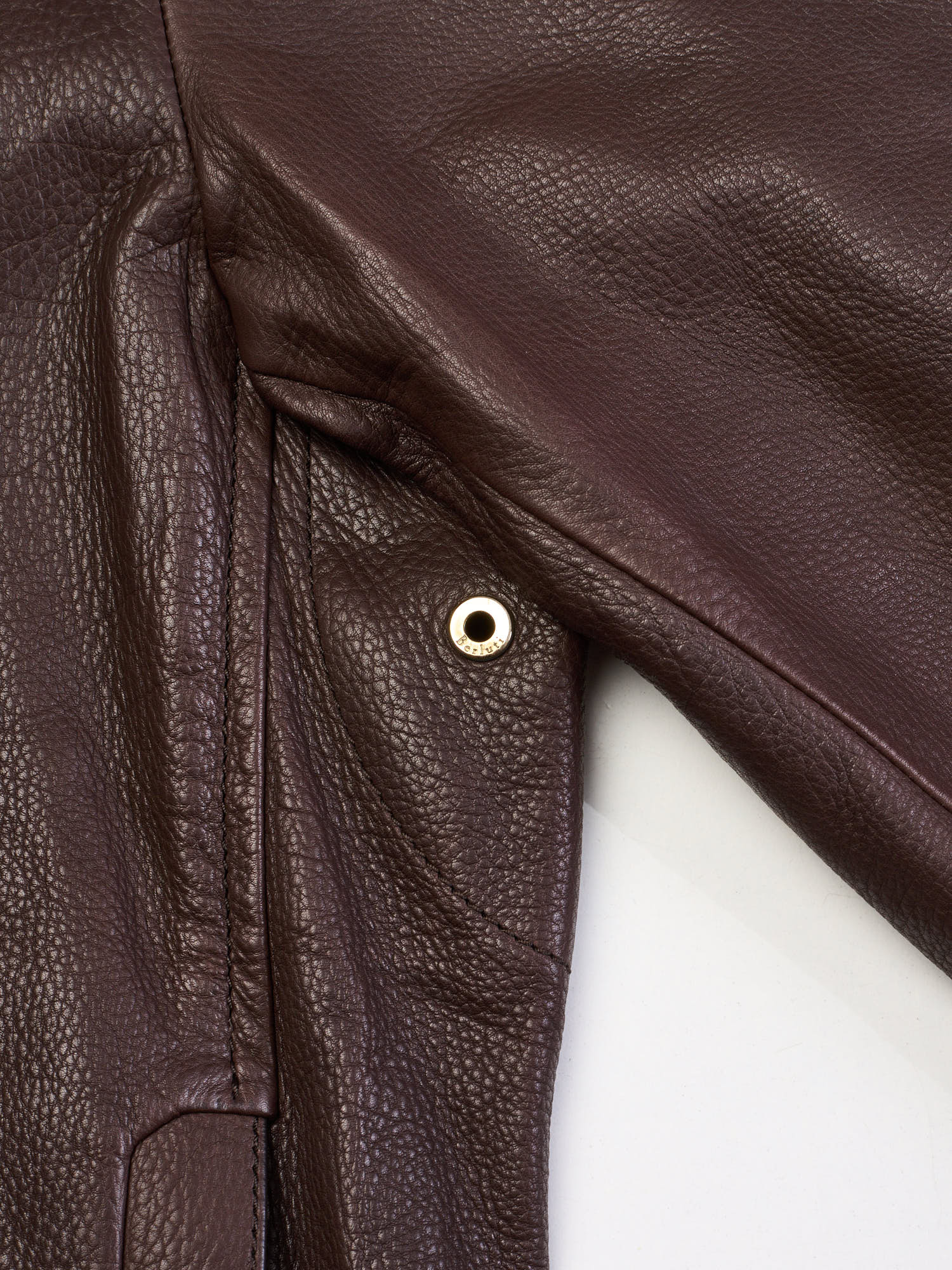 BERLUTI Paris Dark Brown Calfskin Leather Flight Jacket NEW Size M