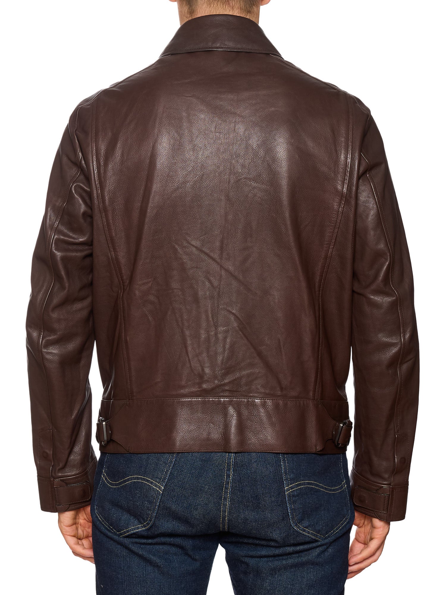 BERLUTI Paris Dark Brown Calfskin Leather Flight Jacket NEW Size M
