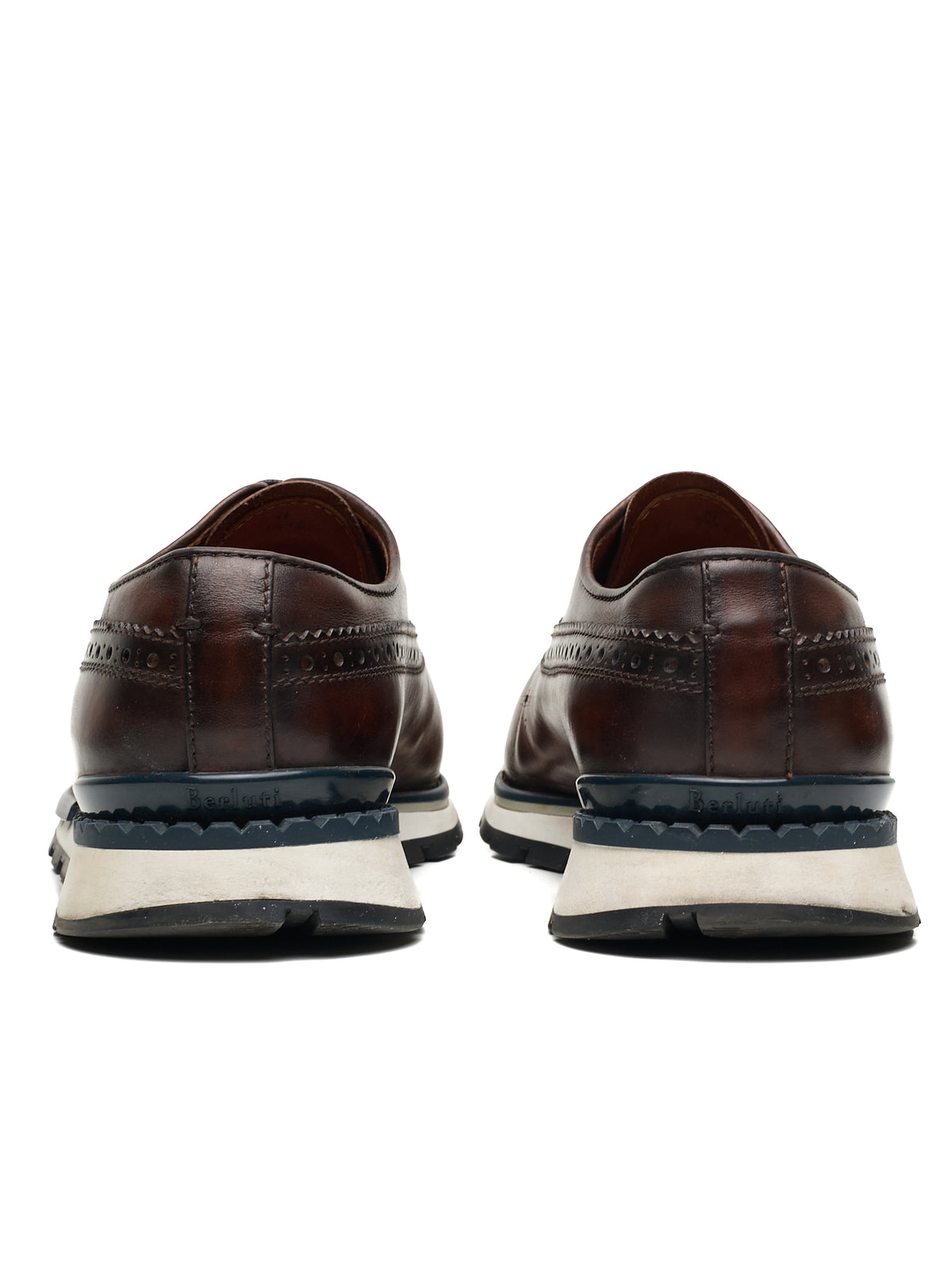 BERLUTI Paris Fast Track Oxford Brogues Cacao-White Venezia Leather Shoes