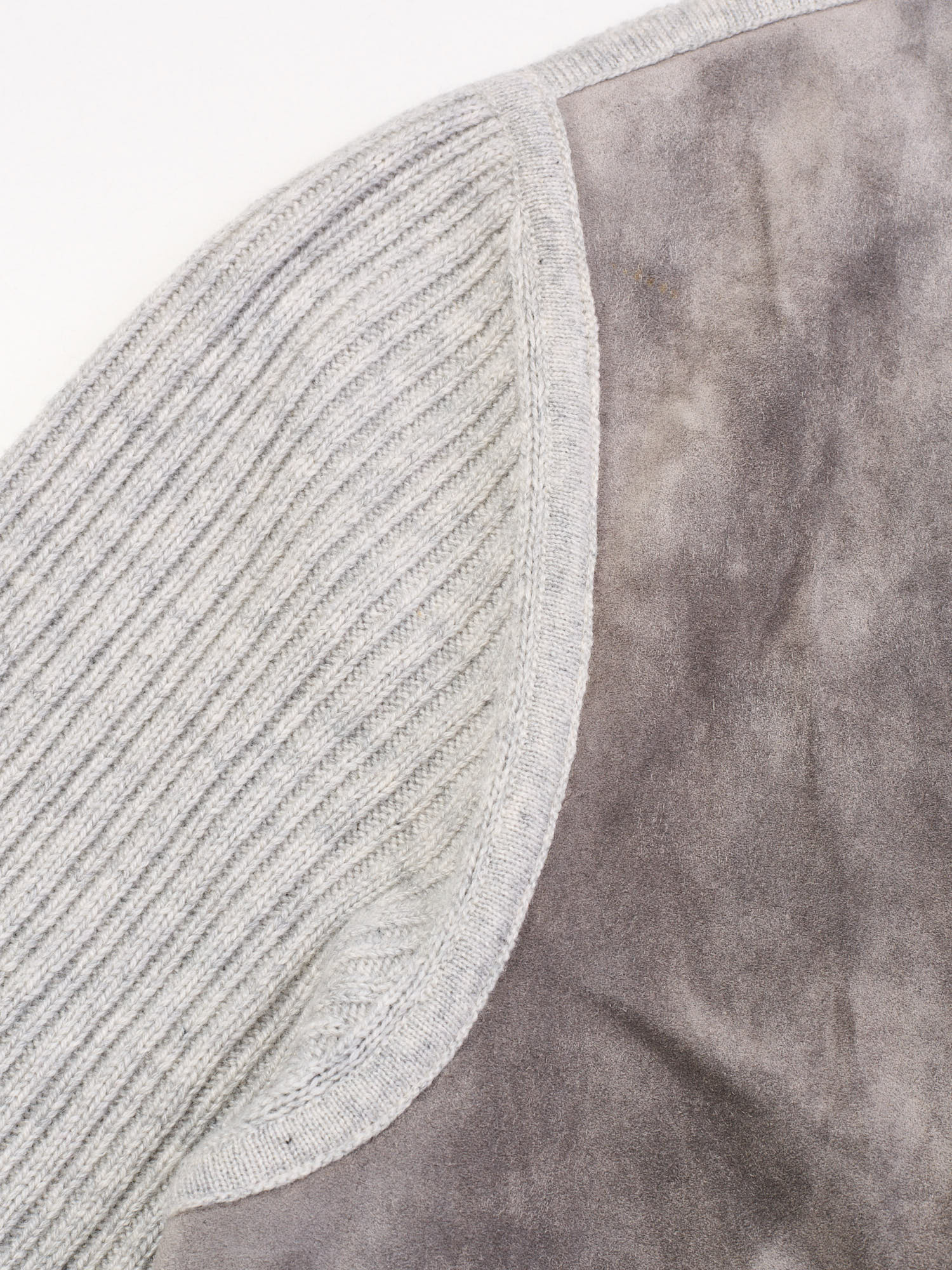 BERLUTI Paris Gray Cashmere - Suede Button Up Knit Cardigan Jacket