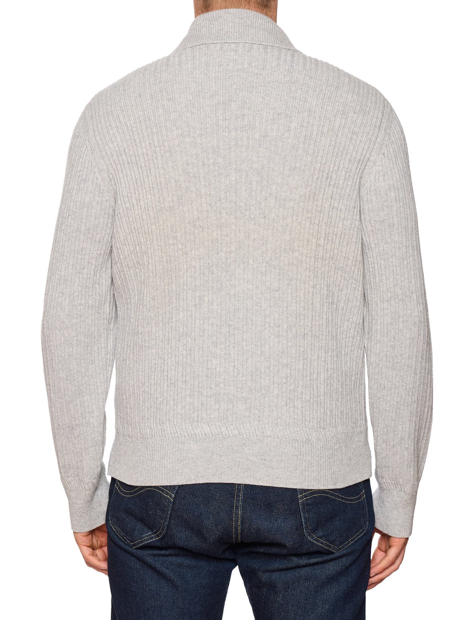 BERLUTI Paris Gray Cashmere - Suede Button Up Knit Cardigan Jacket