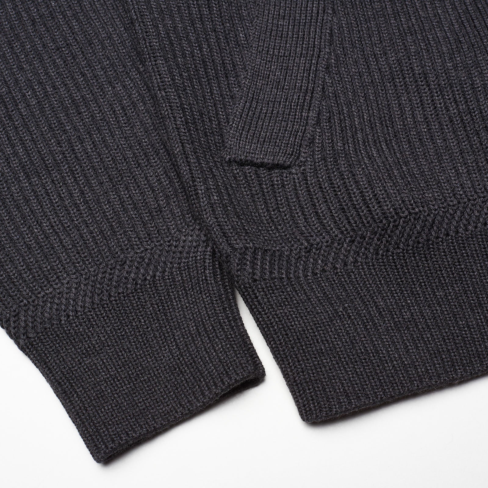 BERLUTI Paris Gray Wool Knit Cardigan Sweater with Deerskin Details EU 50 NEW US M BERLUTI