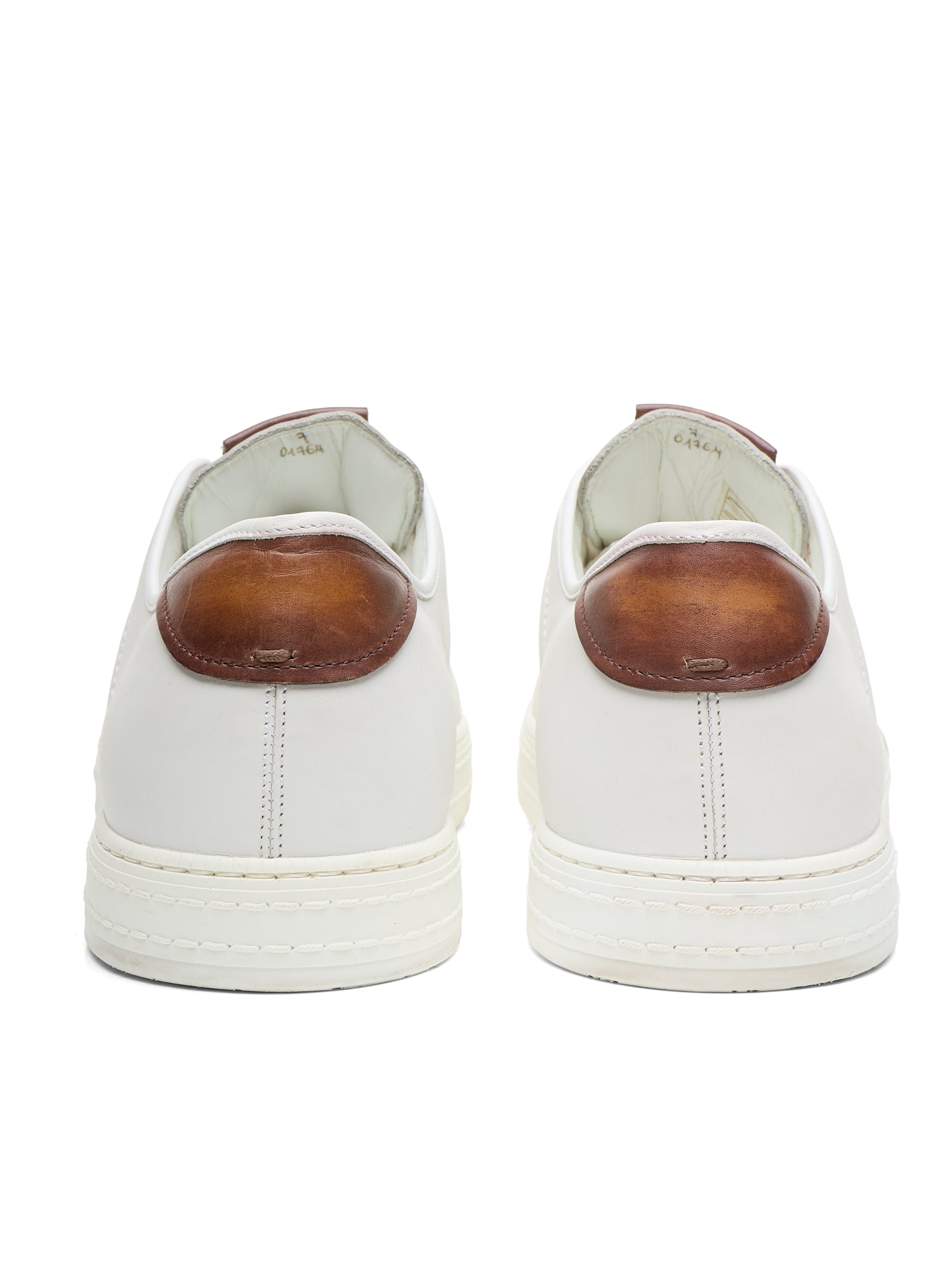 BERLUTI "Playfield" White Leather Low-Top Sneaker Shoes