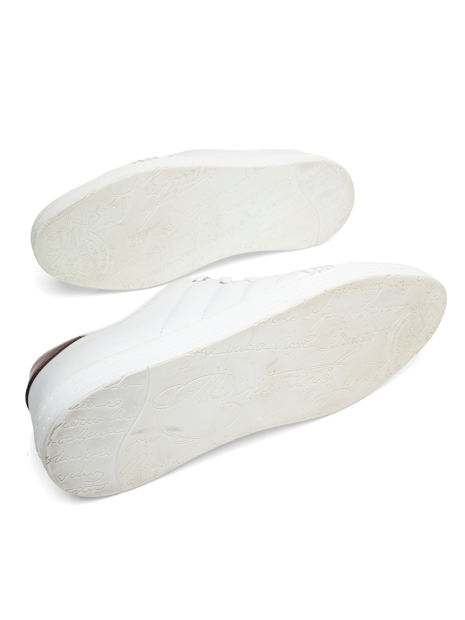 BERLUTI "Playfield" White Leather Low-Top Sneaker Shoes