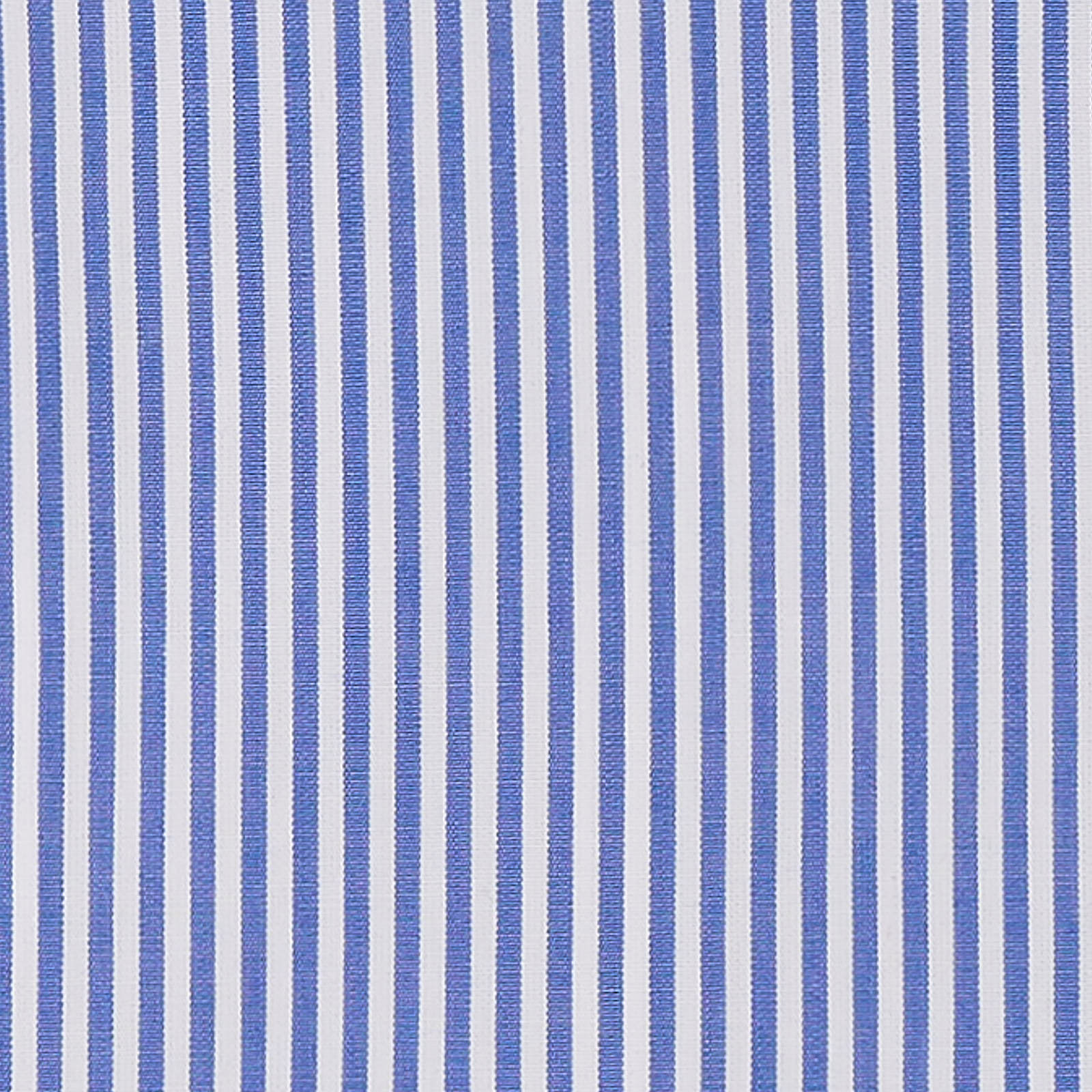 BESPOKE ATHENS Handmade Blue Striped Cotton Poplin Dress Shirt NEW